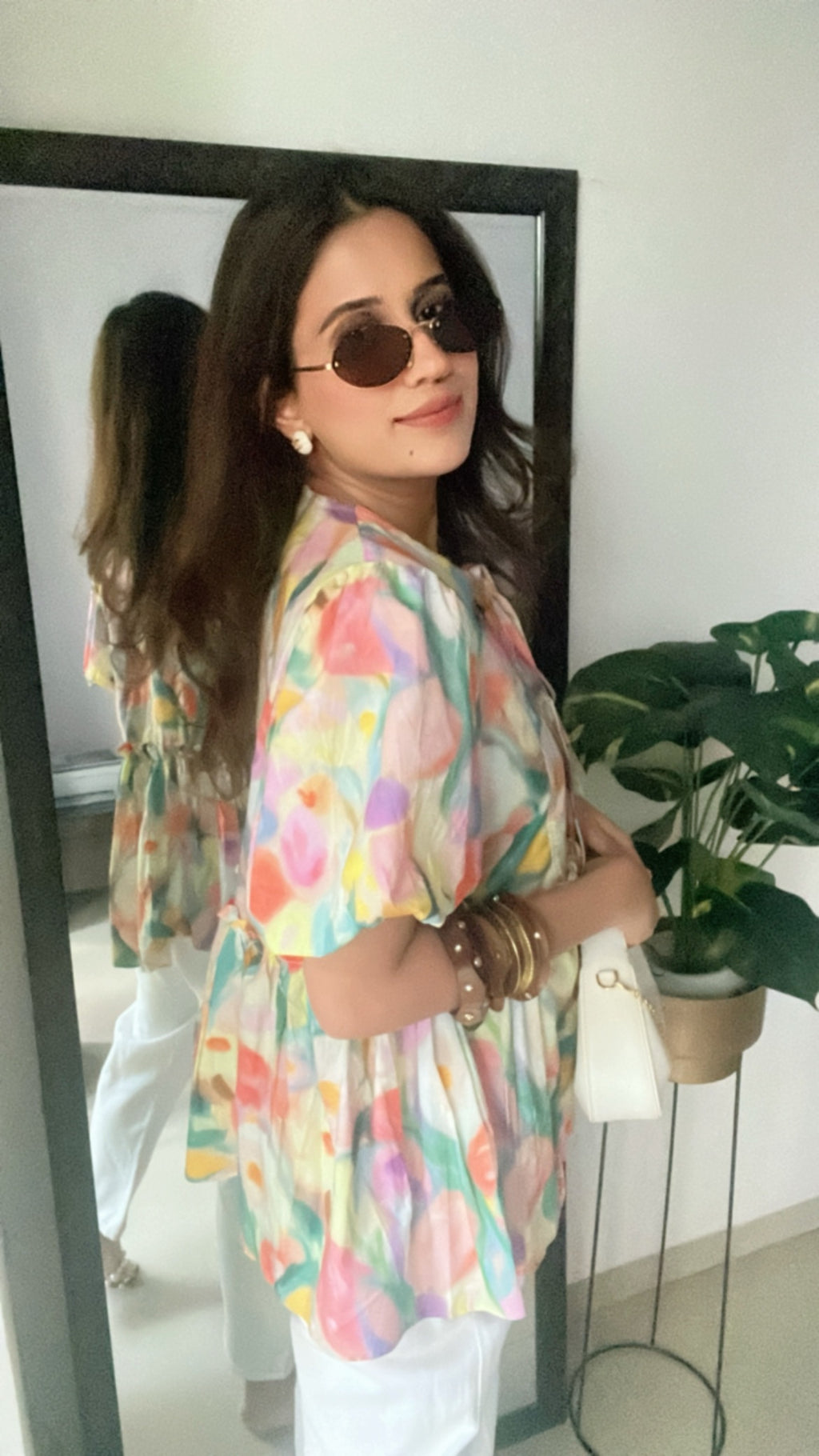 Colorblast Tieknot Poplin Top