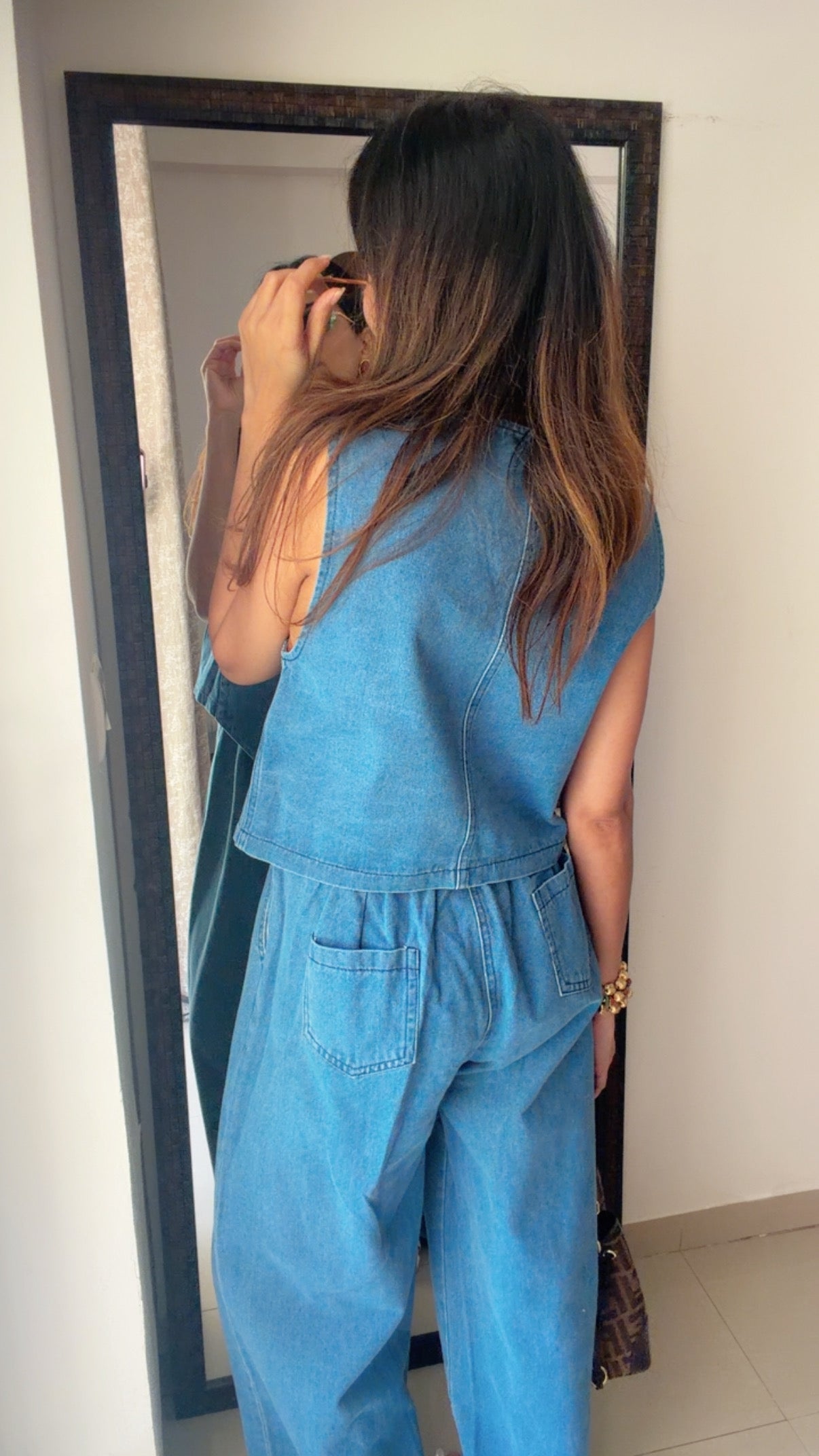 Vest Inspo Denim Co-ord Set