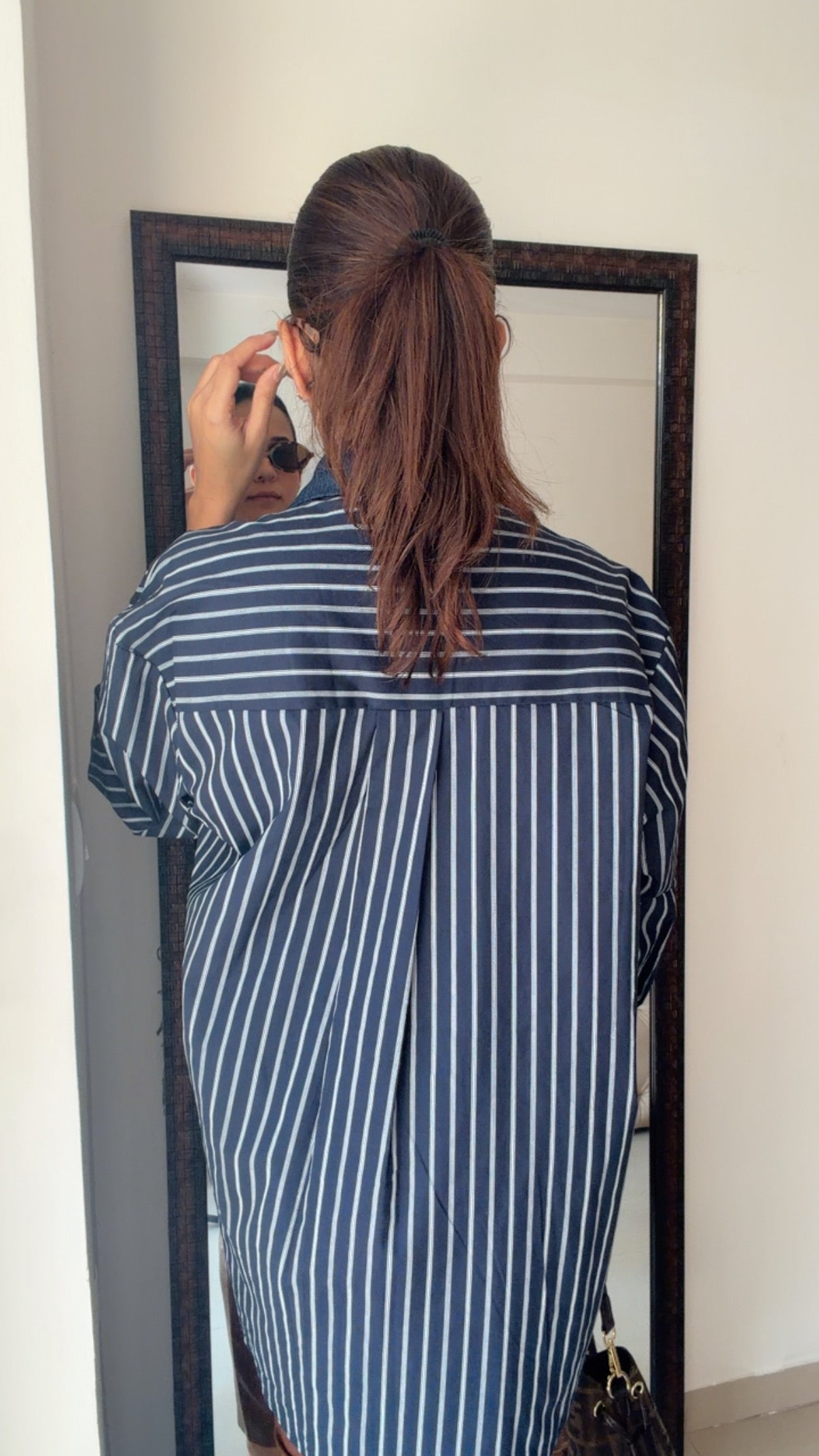 Denim Poplin Knit Shirt