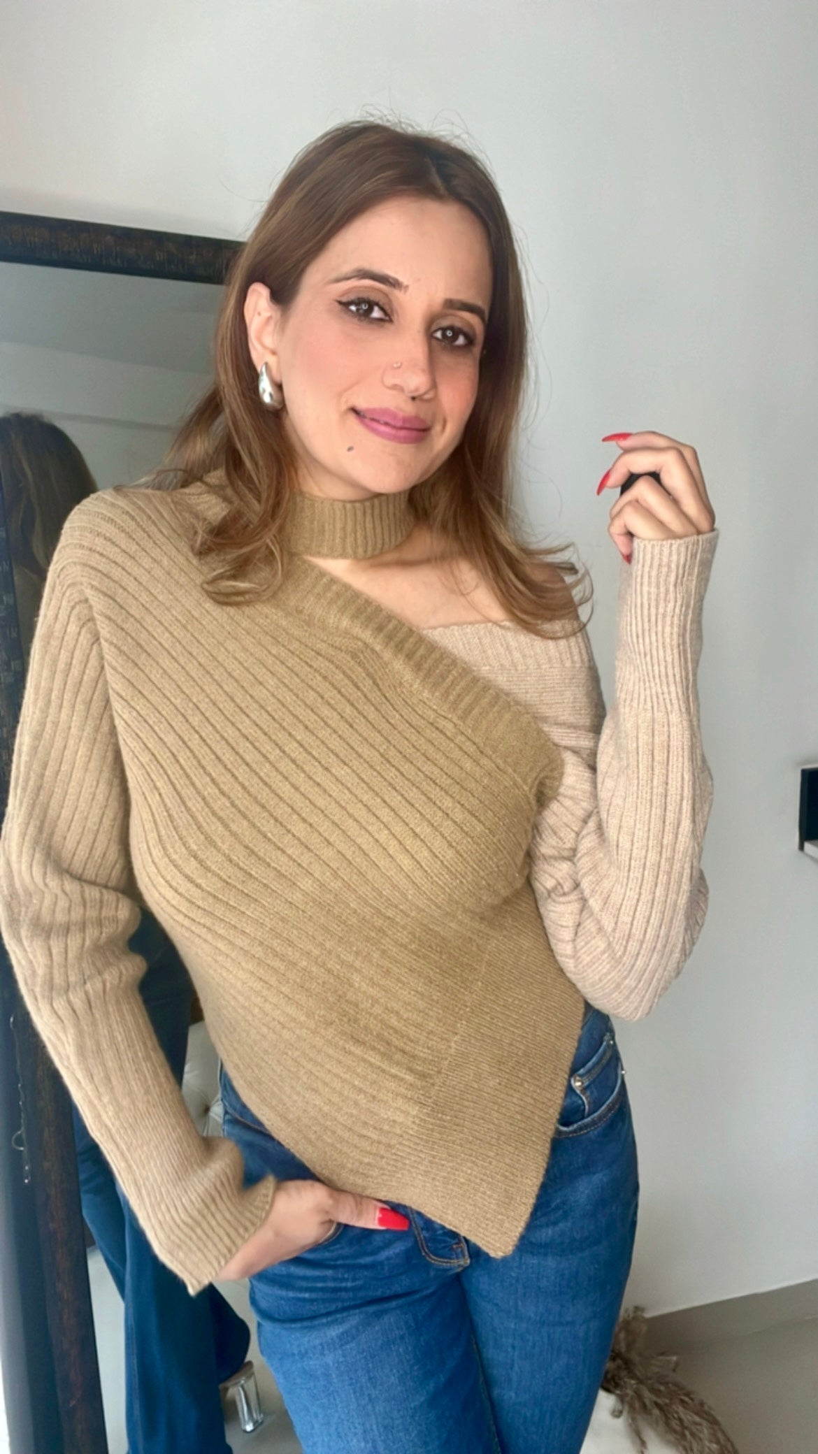 Colorblock Knitted Fall Top