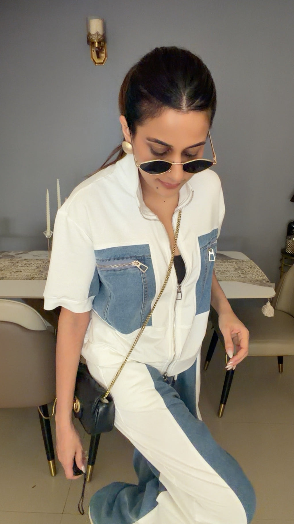 Denim Relaxed Fit Lounge Set