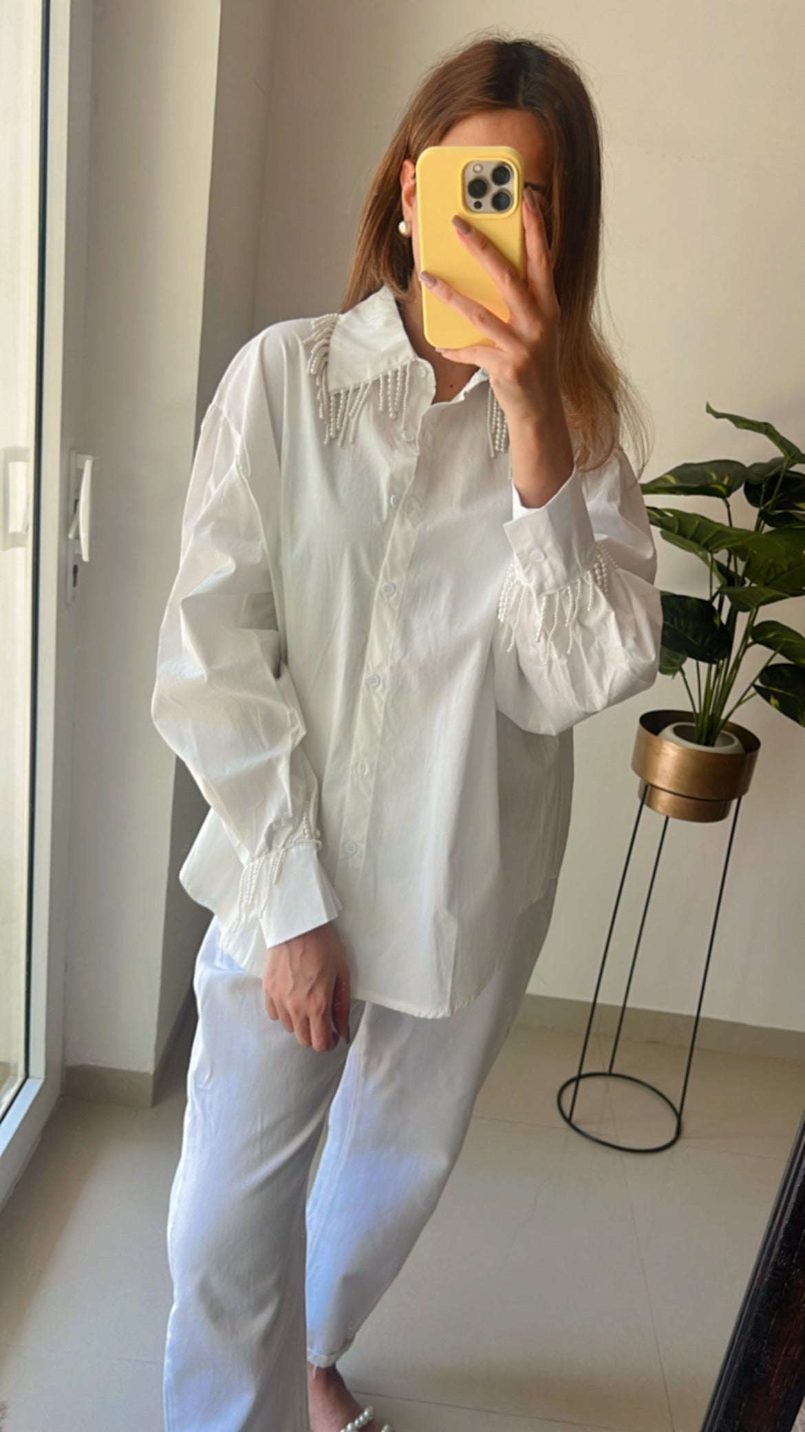 Pearl Tassel Poplin Shirt