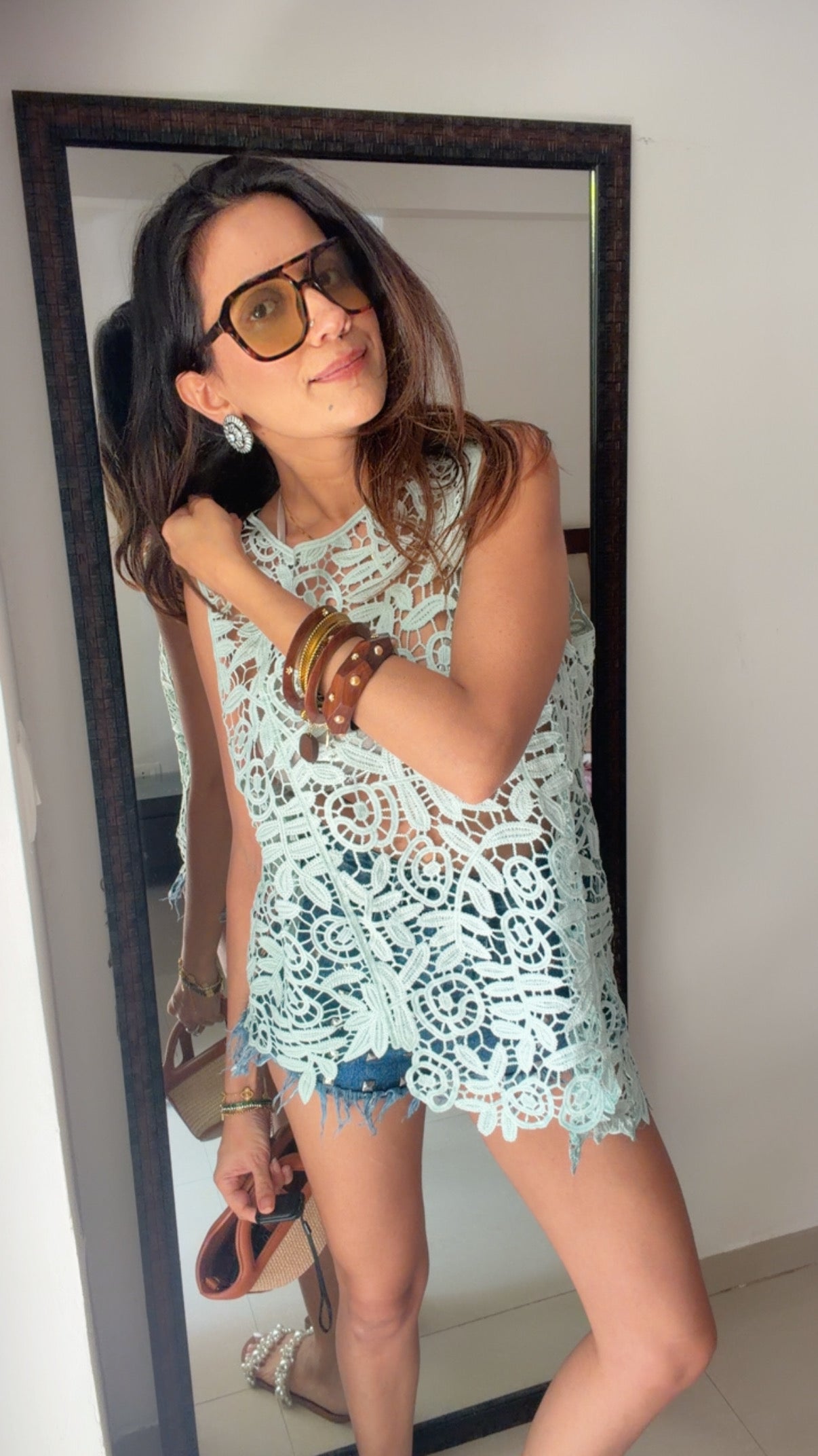 Sunset Bloom Crochet Top