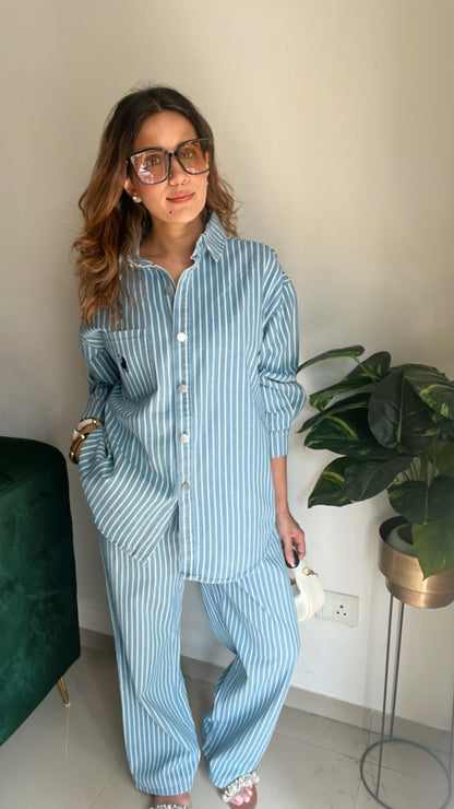 Stripe Denim Co-ord Set