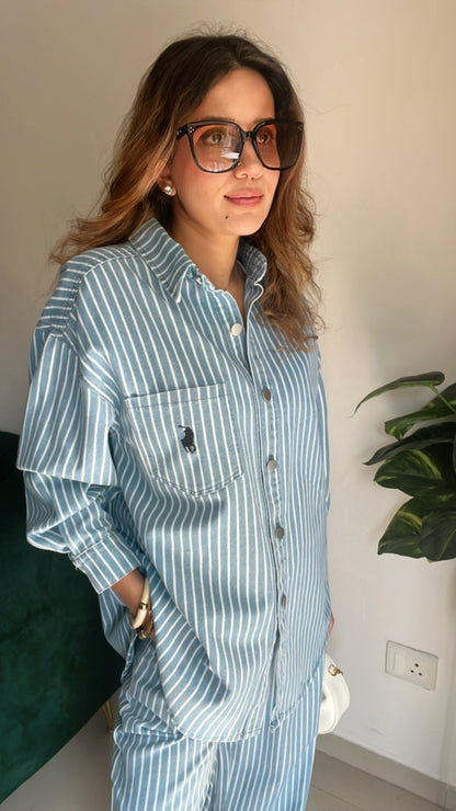 Stripe Denim Co-ord Set