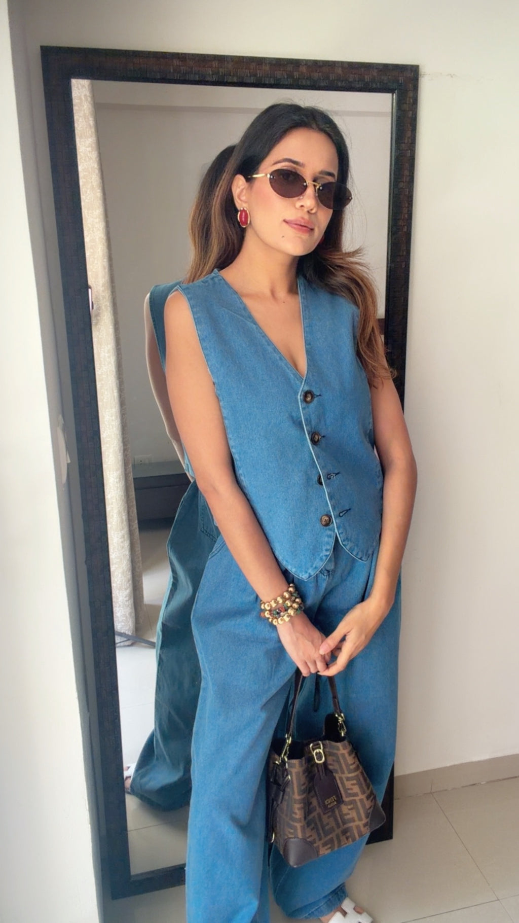 Vest Inspo Denim Co-ord Set