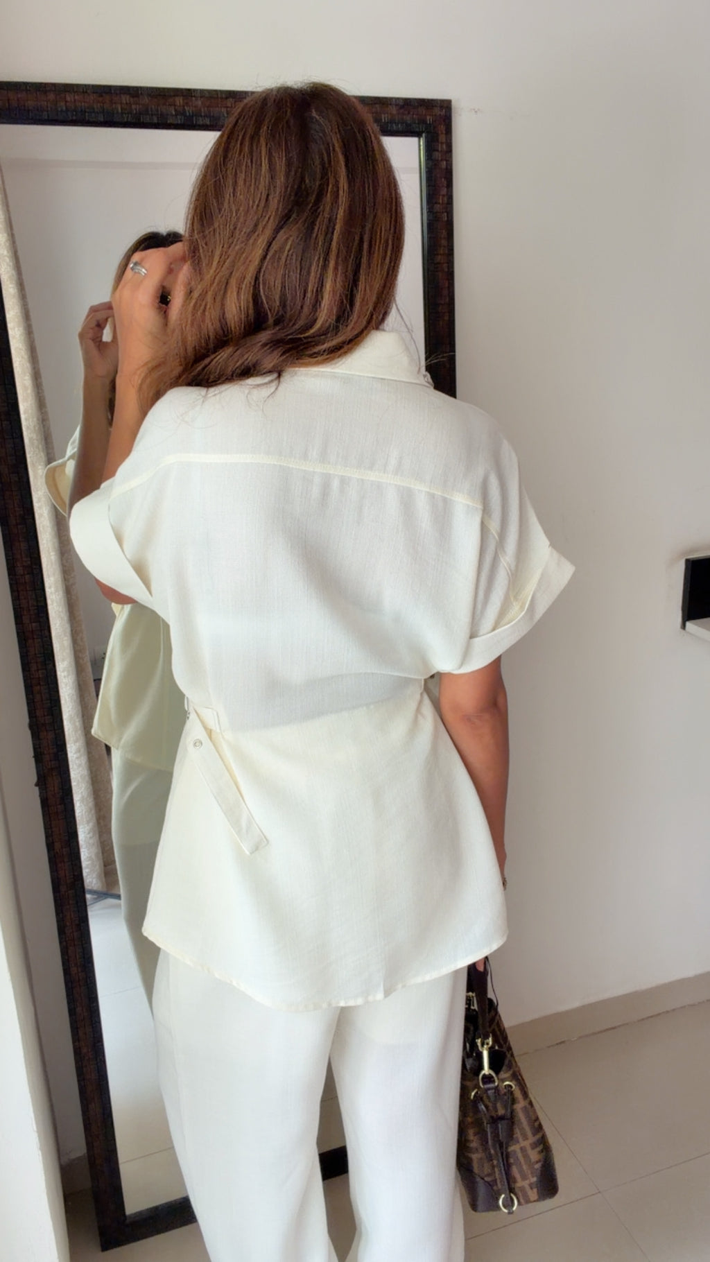Side Belted Linen Co-ord Set