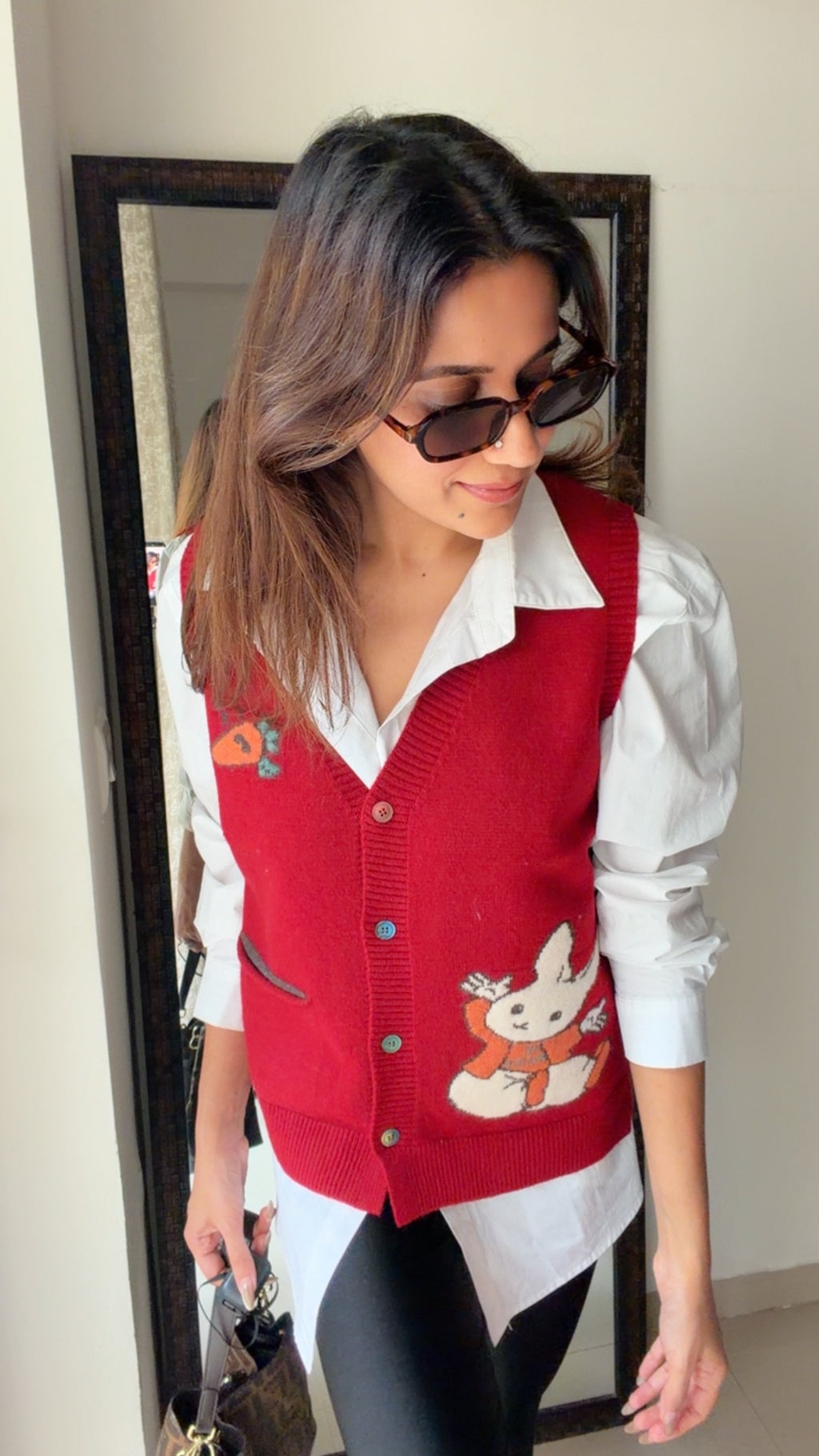 Buttoned Knit Fall Vest