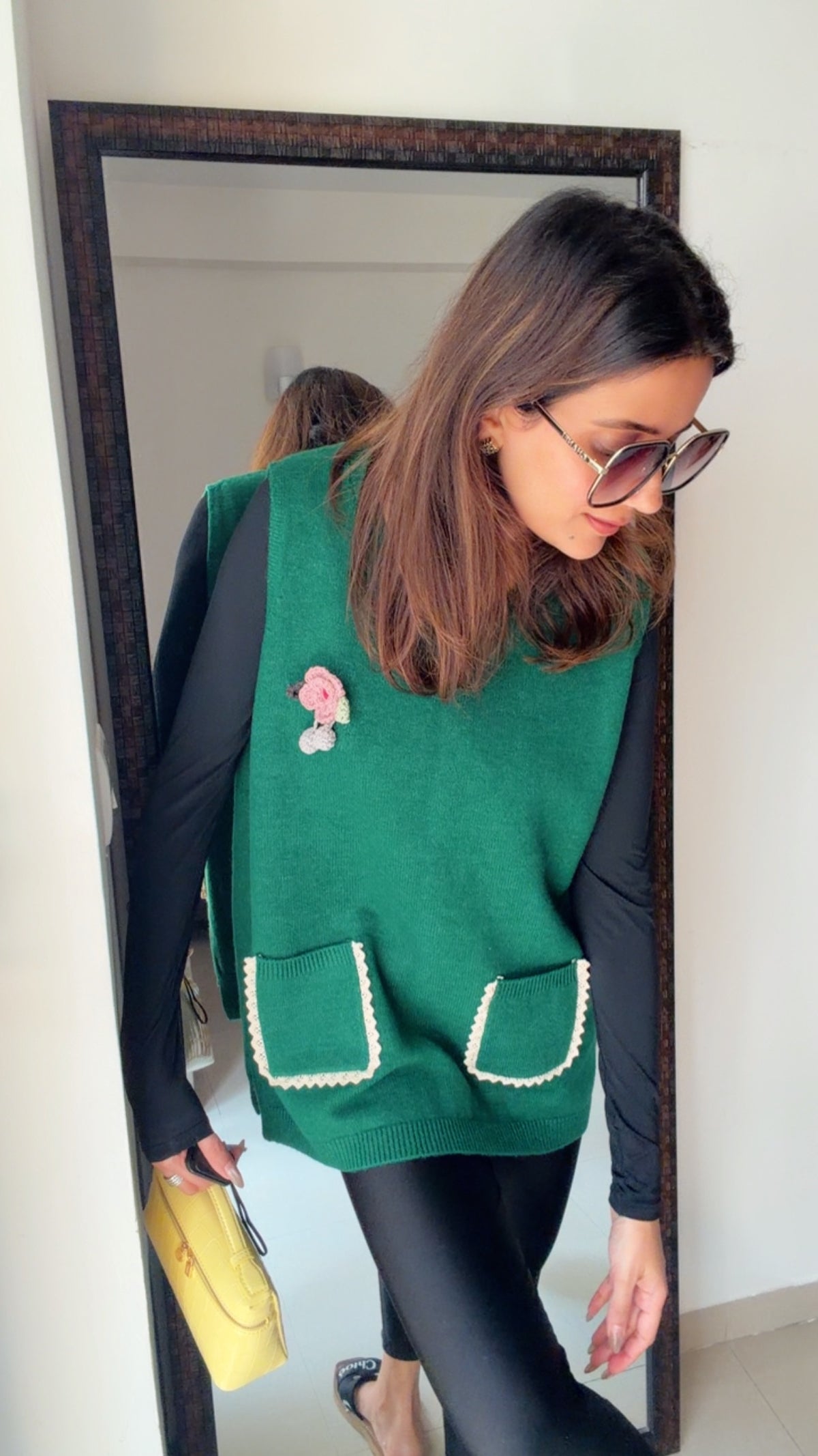 Buttoned Knit Fall Vest