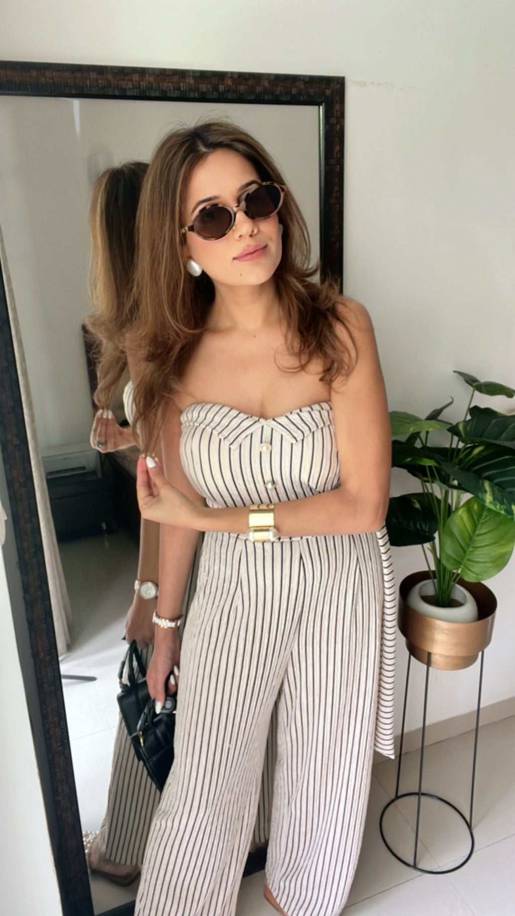 Stripe Tube Jumpsuit