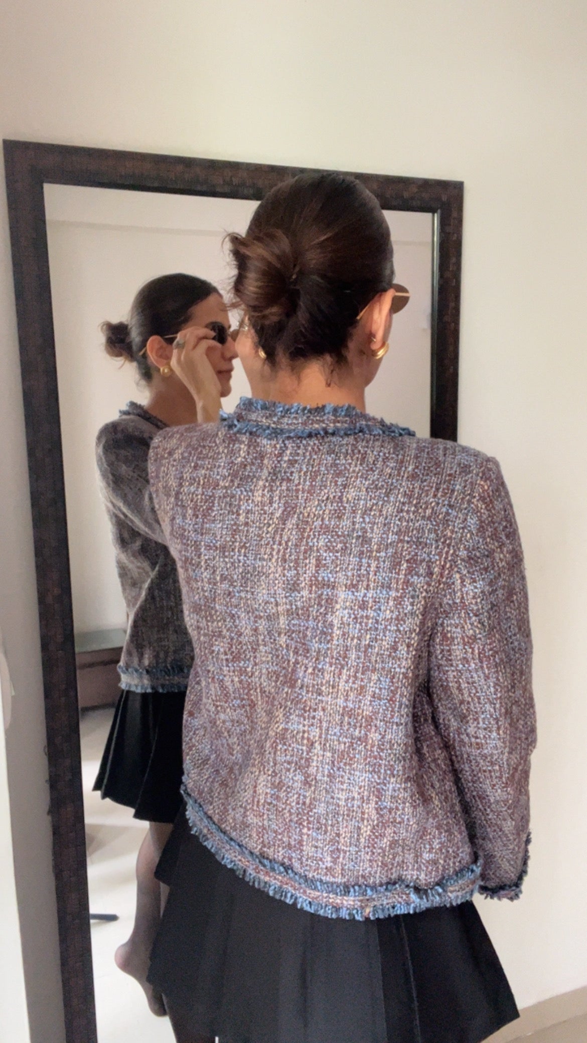Ribbed Blue Fall Jacket