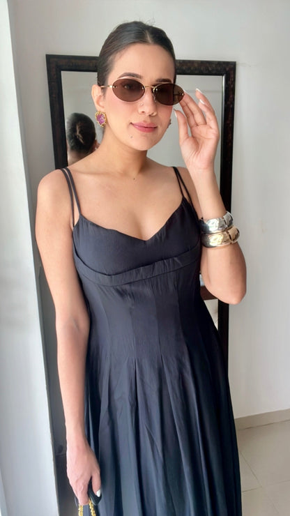 Classic Black Midi Dress
