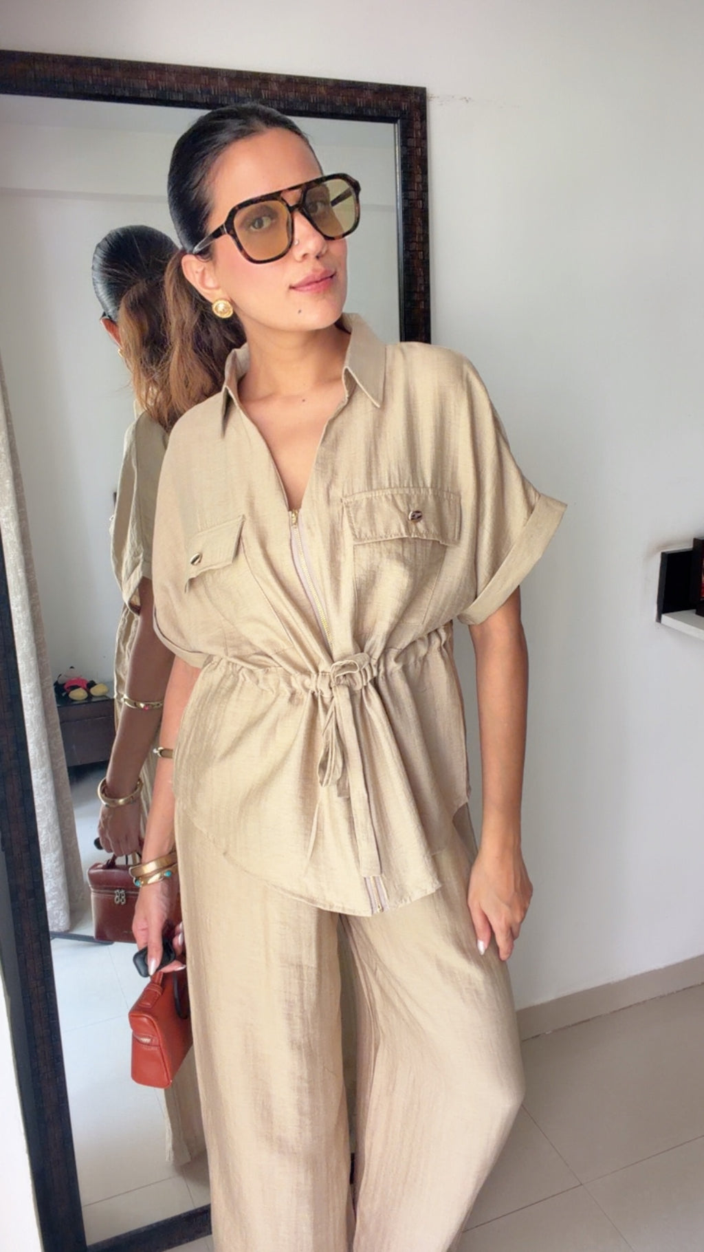 Linen Drawstring Co-ord Set