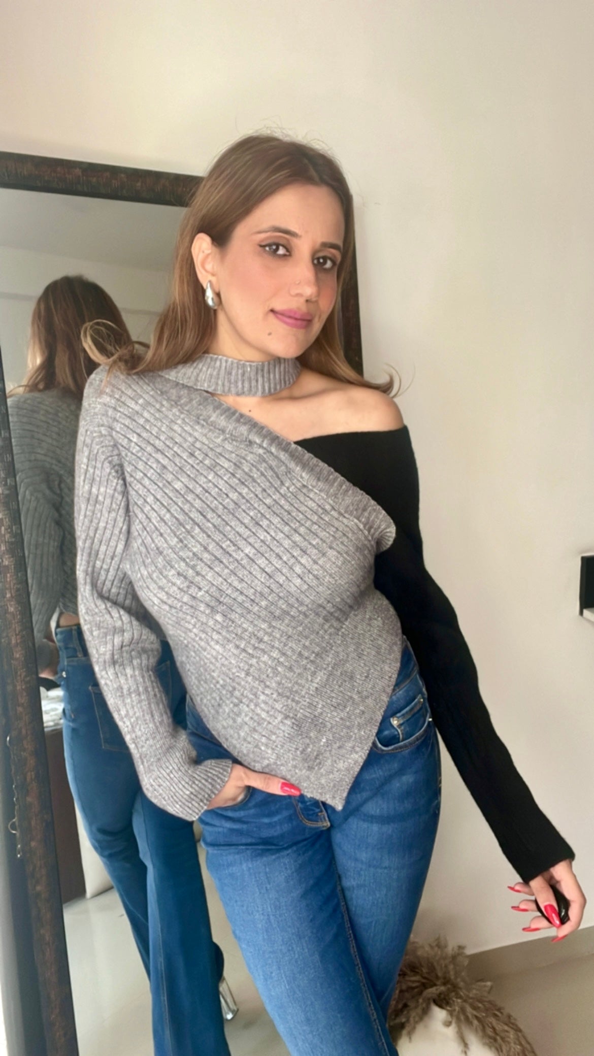 Colorblock Knitted Fall Top
