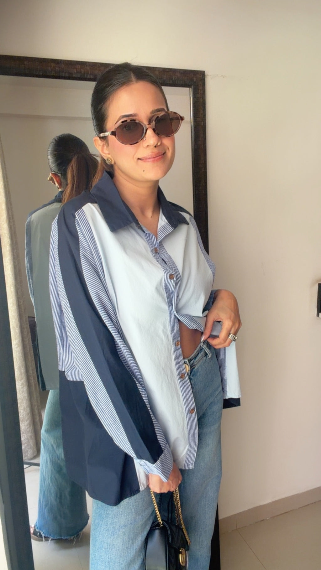 Dusted ColorBlock Poplin Shirt