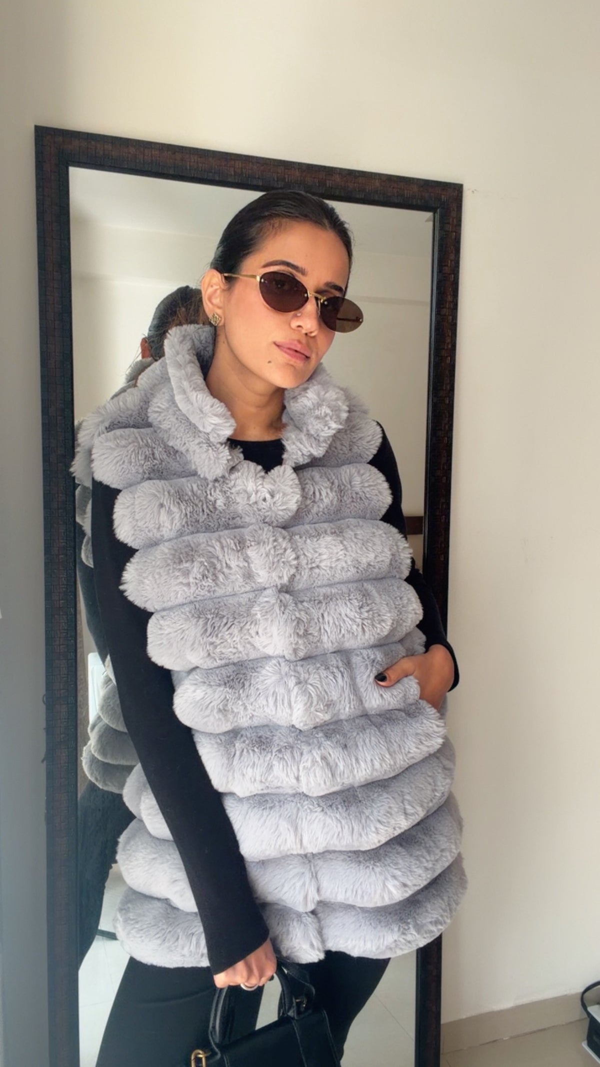 Luxe Bubble Faux Fur Fall Vest