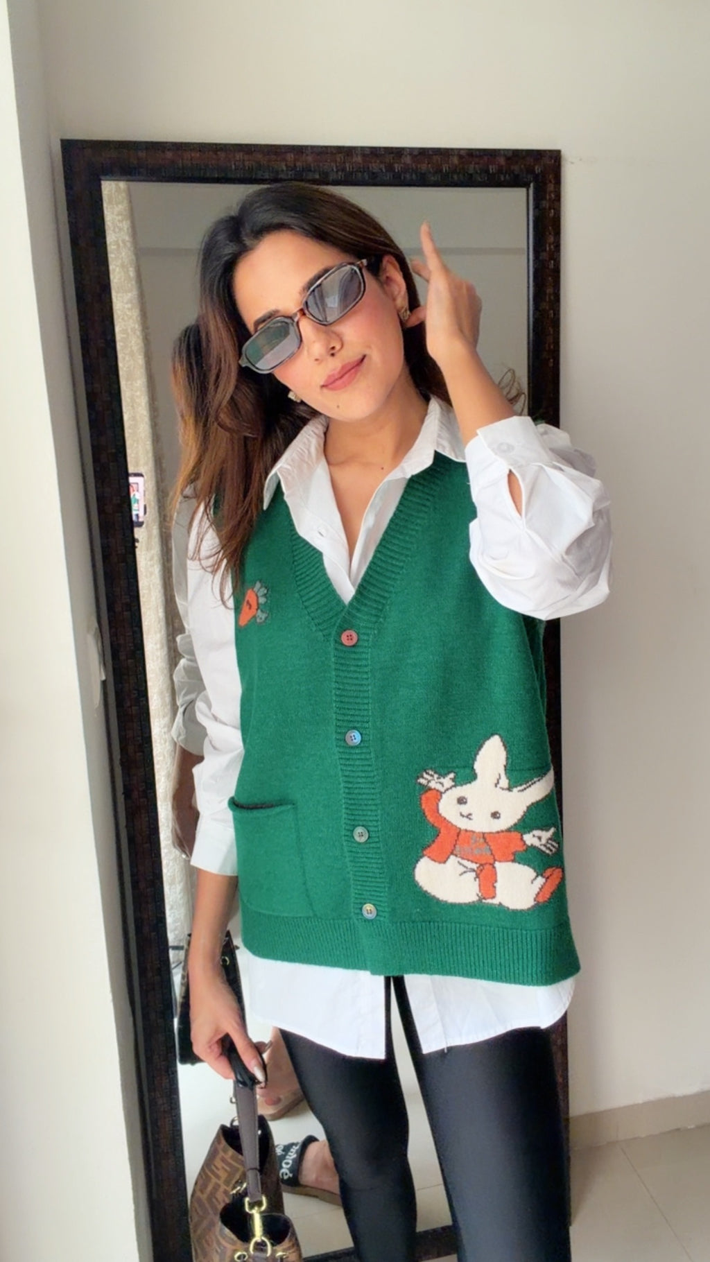 Buttoned Knit Fall Vest