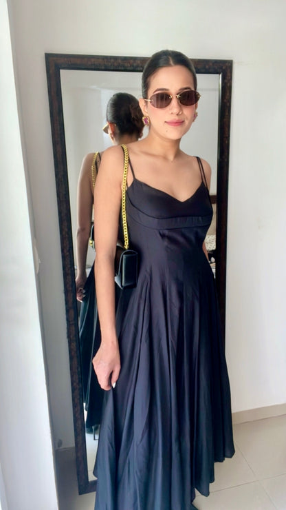 Classic Black Midi Dress