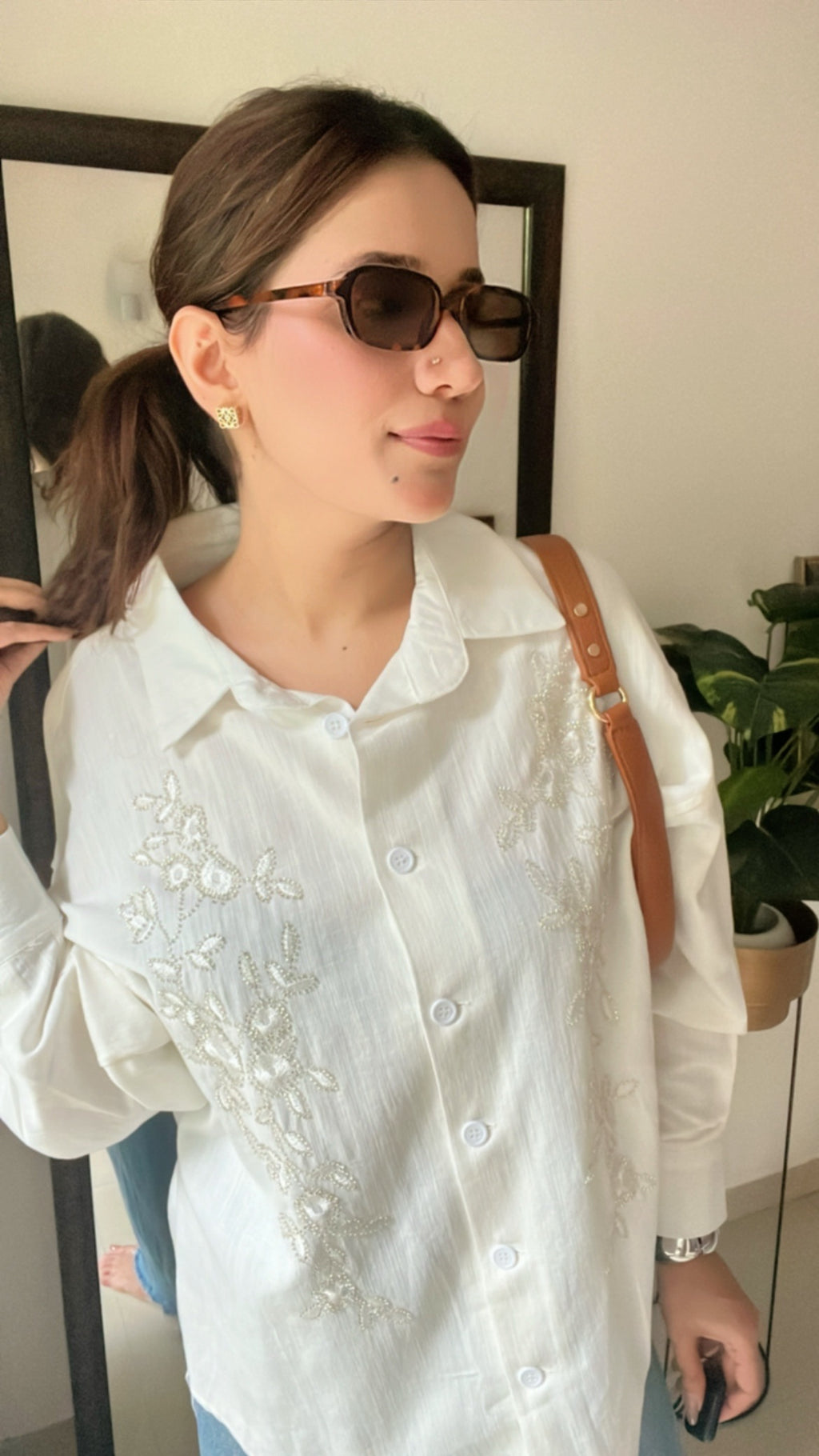 Embroidered Linen classic Shirt