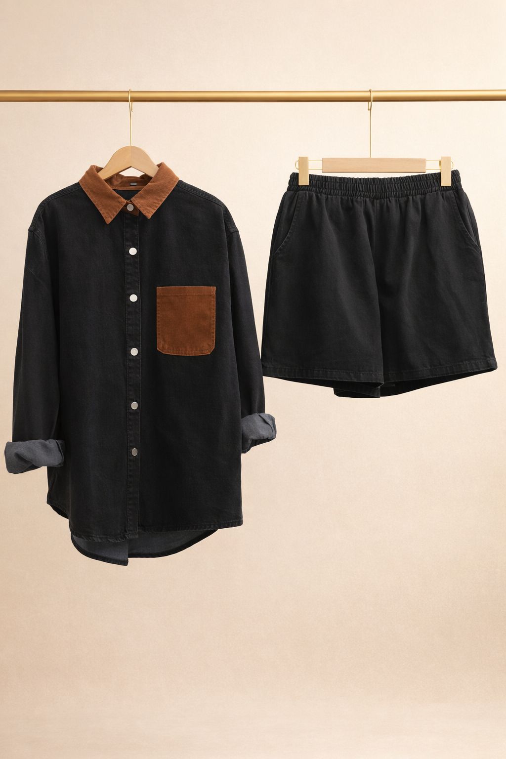 Classic Denim Shorts Co-ord