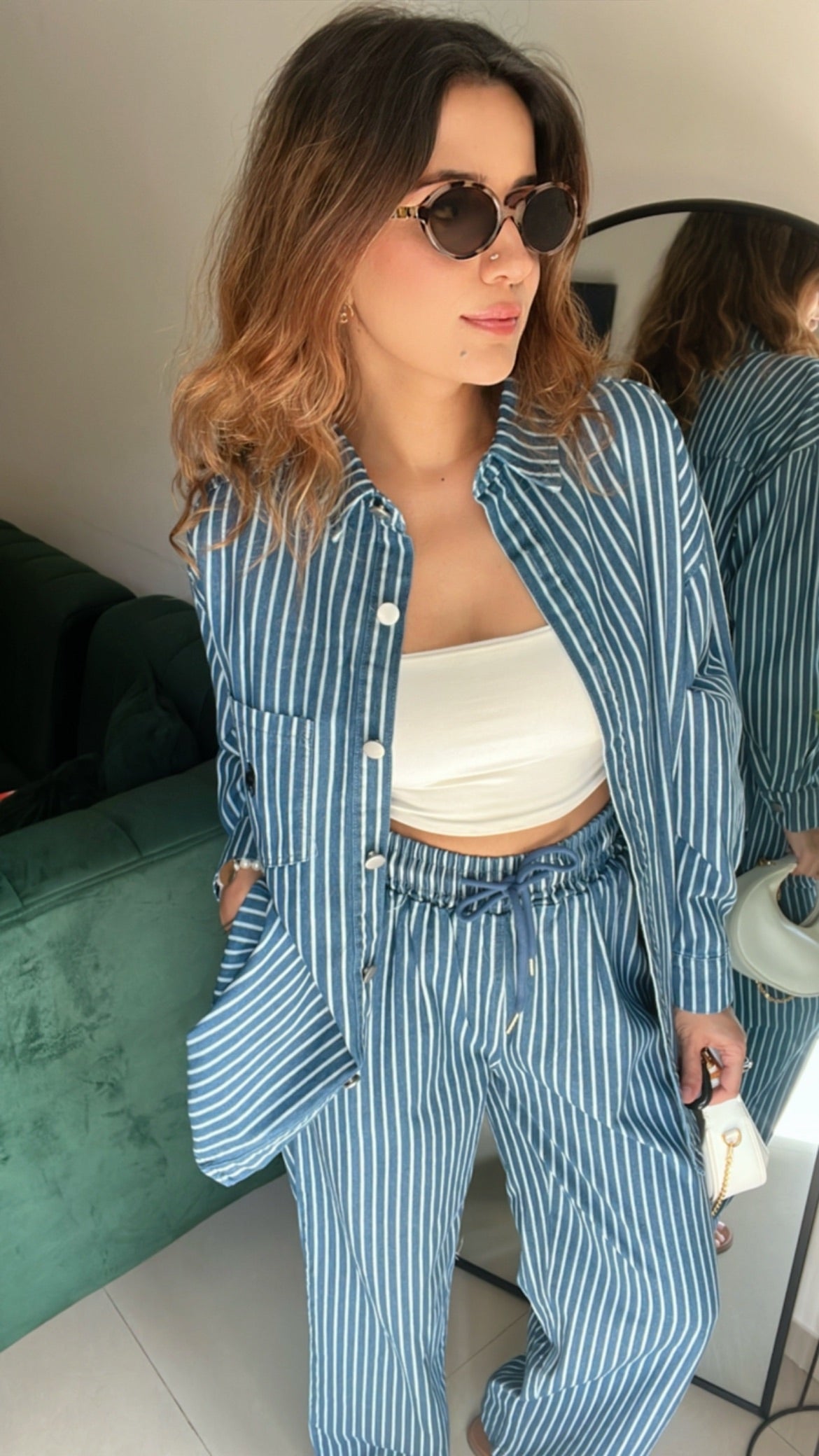 Stripe Denim Co-ord Set
