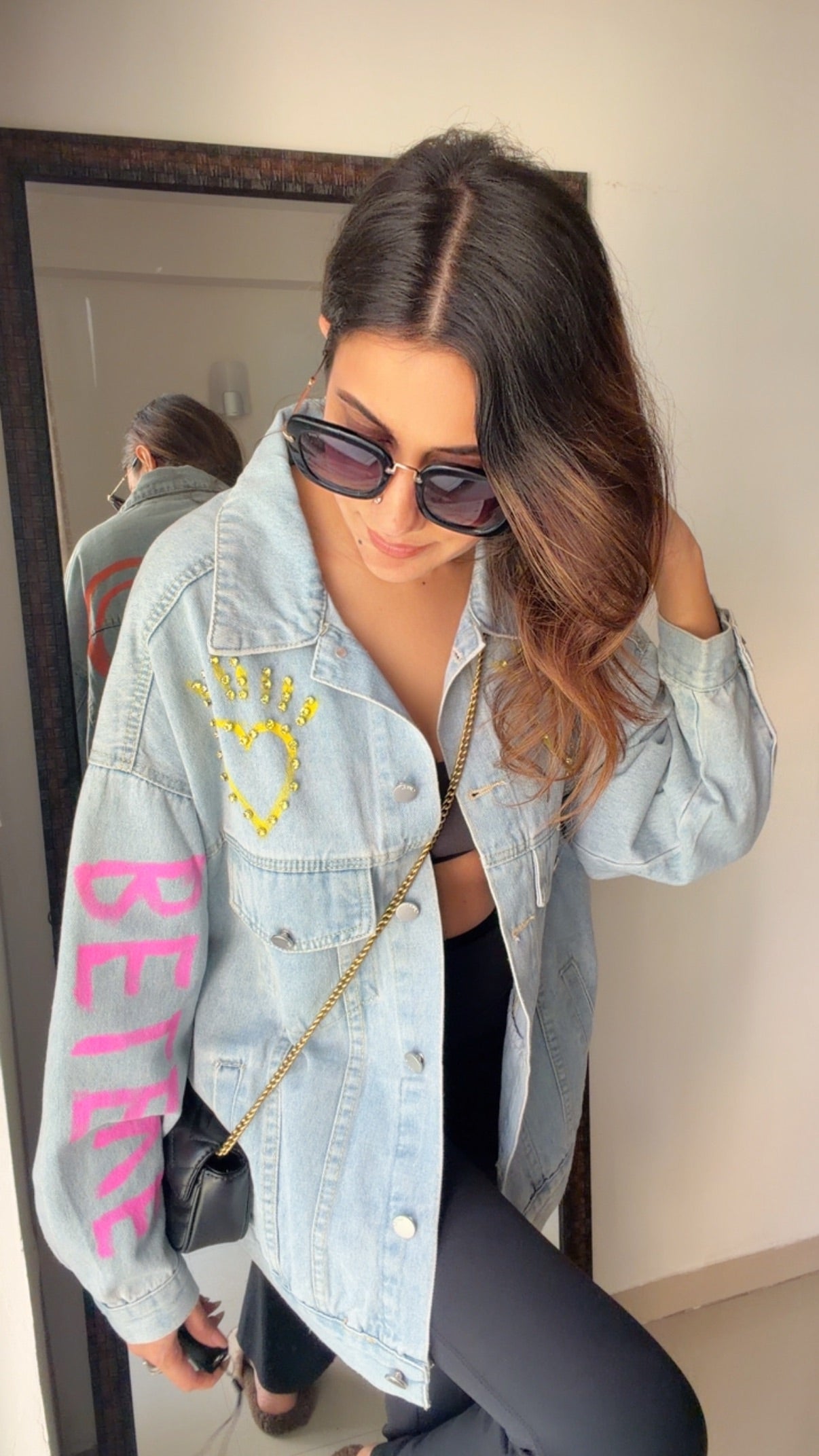 Heart Oversized Denim Jacket