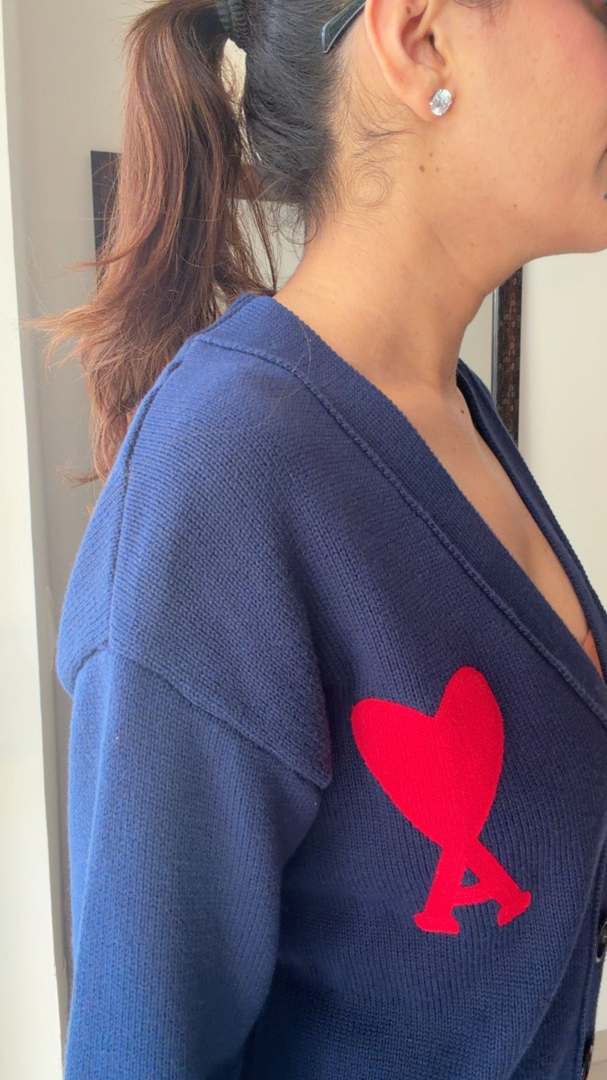 Heart Ribbed Fall Cardigan