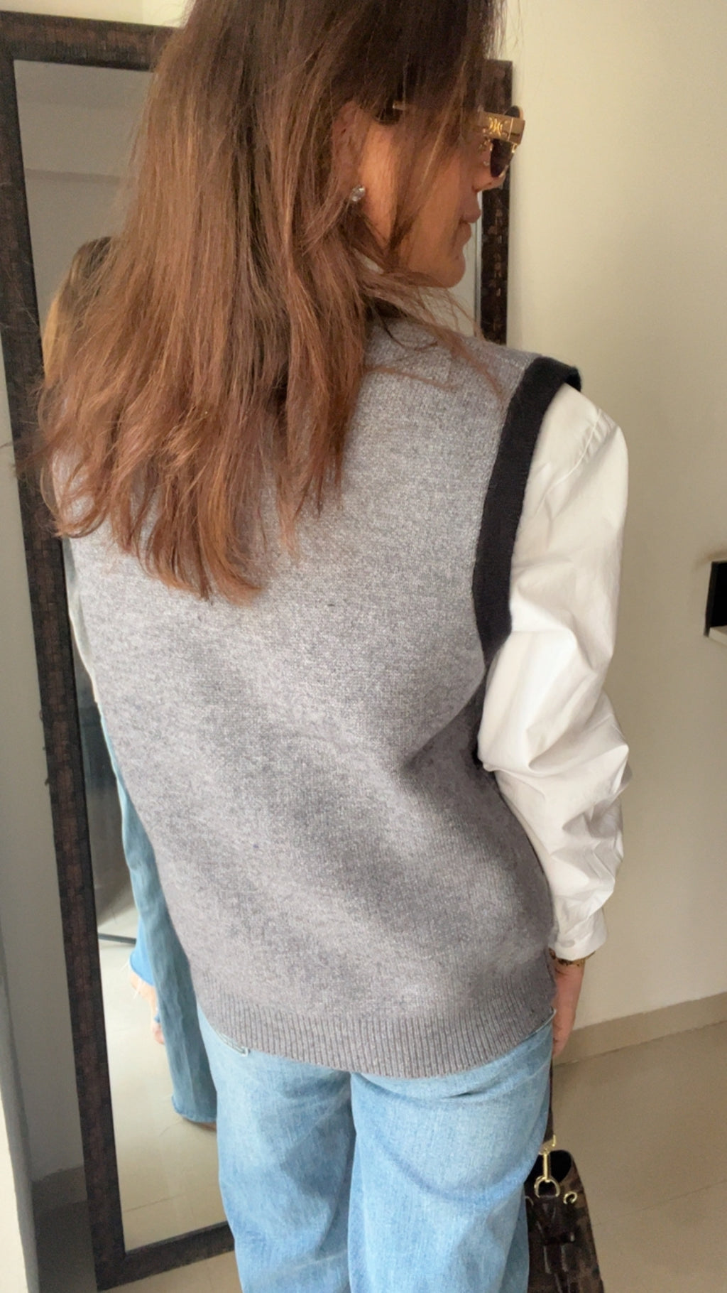 Buttoned Knit Fall Vest