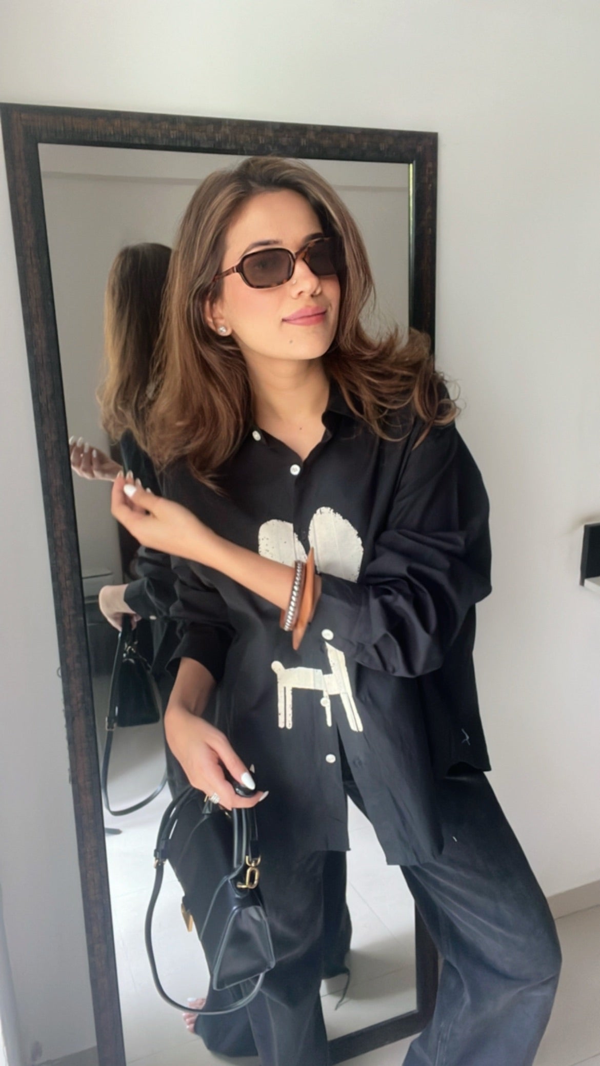 Deer Graphic Poplin Shirt