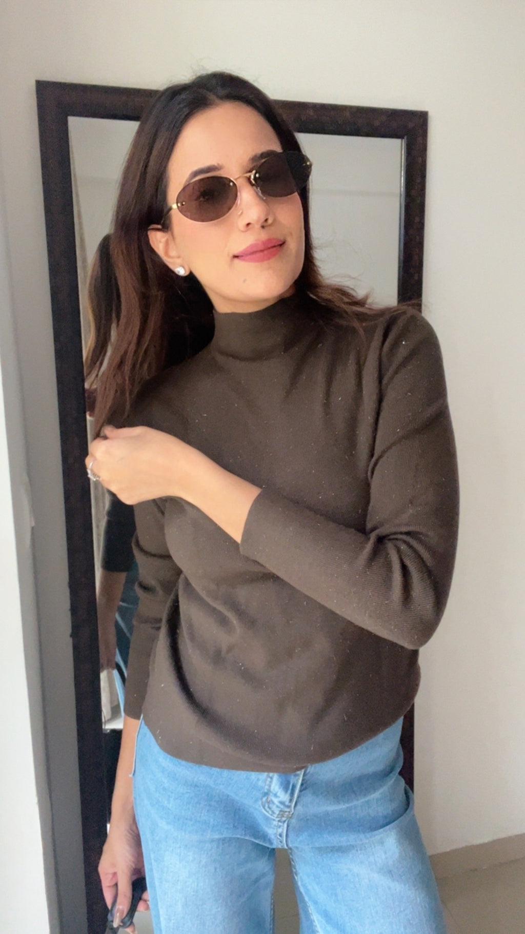 Polo Neck Layered Fall Top