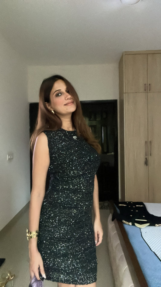 Knit Foil Dress