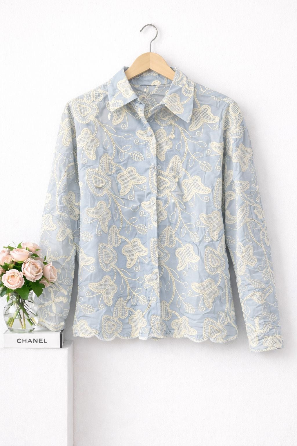Thread Embroidered Poplin Shirt