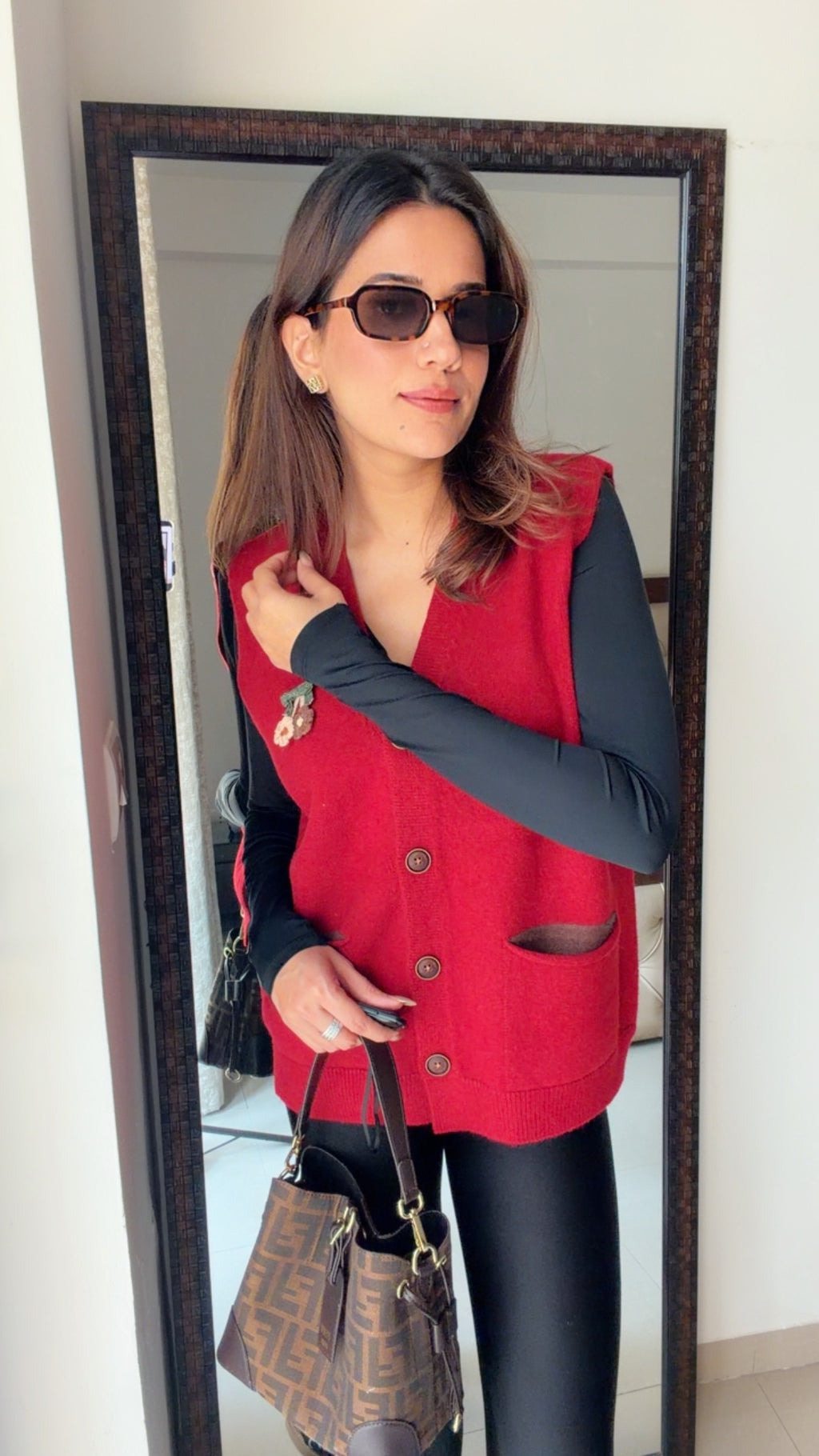 Dual Colored Fall Knit Vest