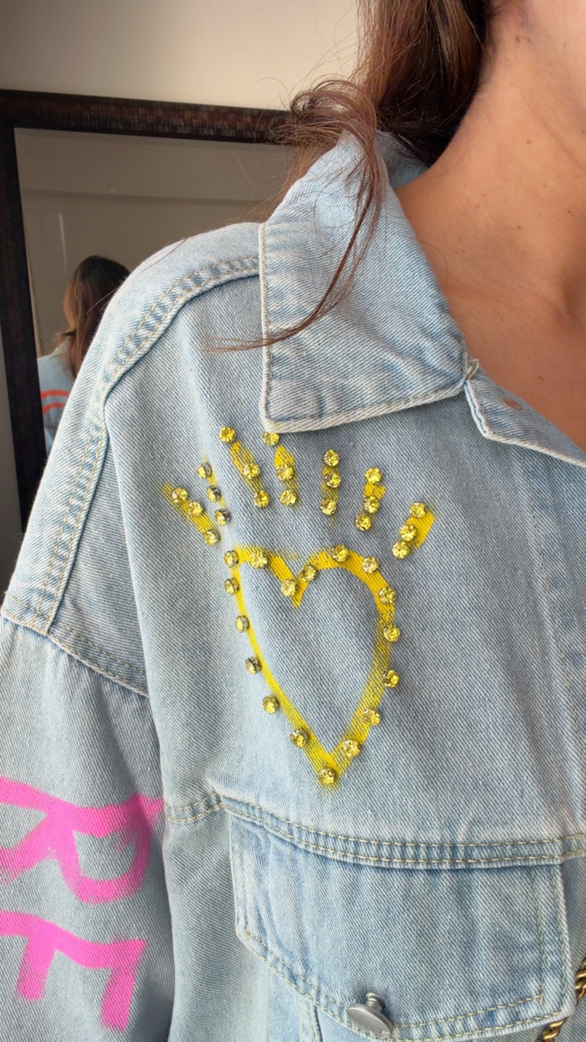 Heart Oversized Denim Jacket