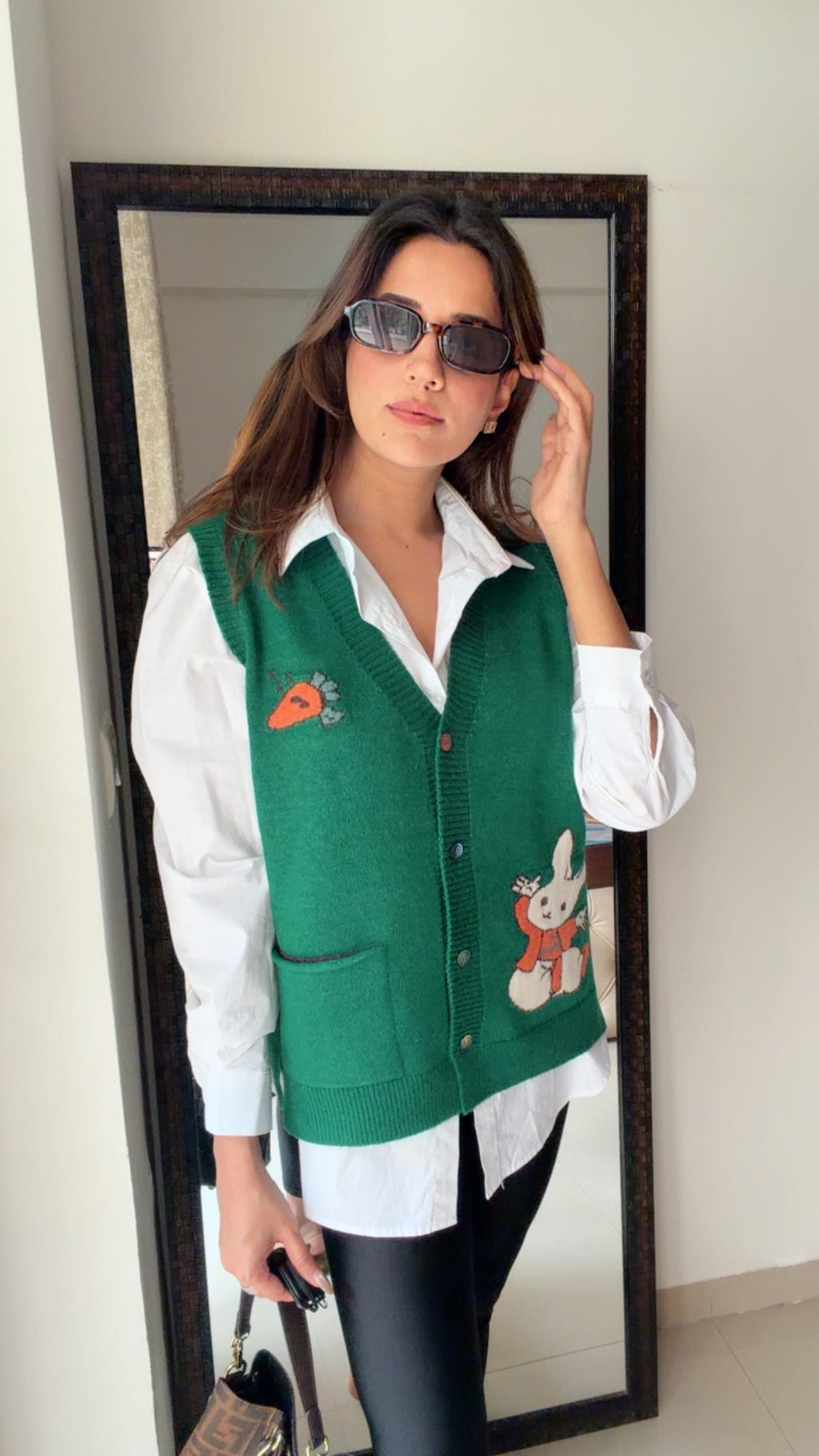 Buttoned Knit Fall Vest