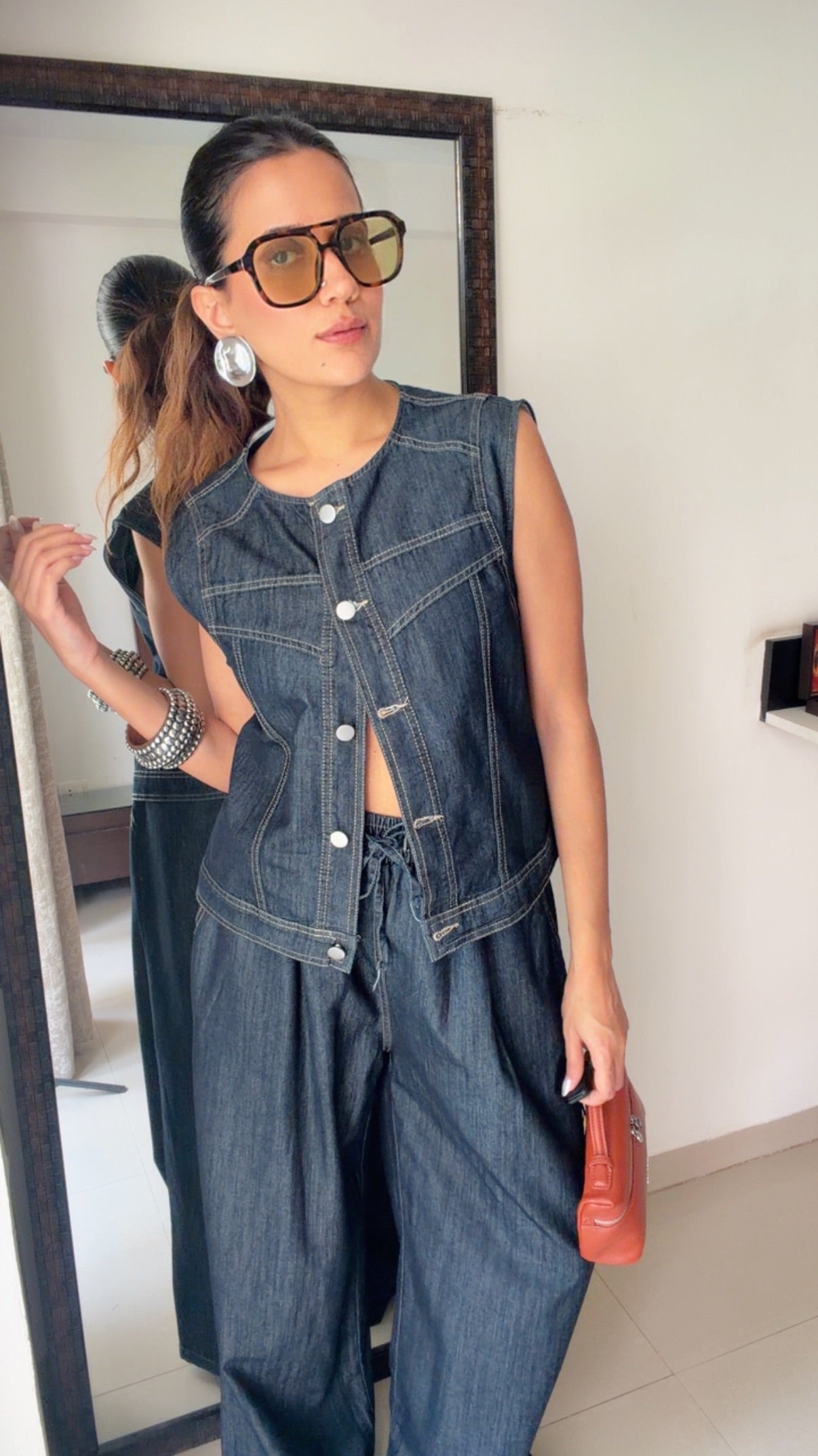 Relaxed Denim Co-ord Set