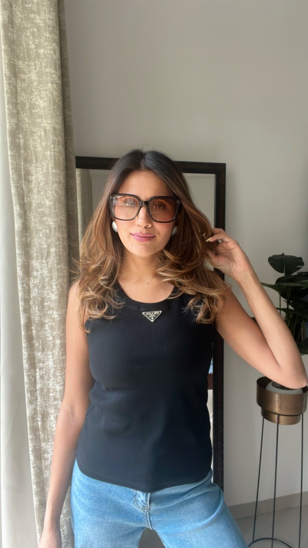 Ribbed Plated Tank Top