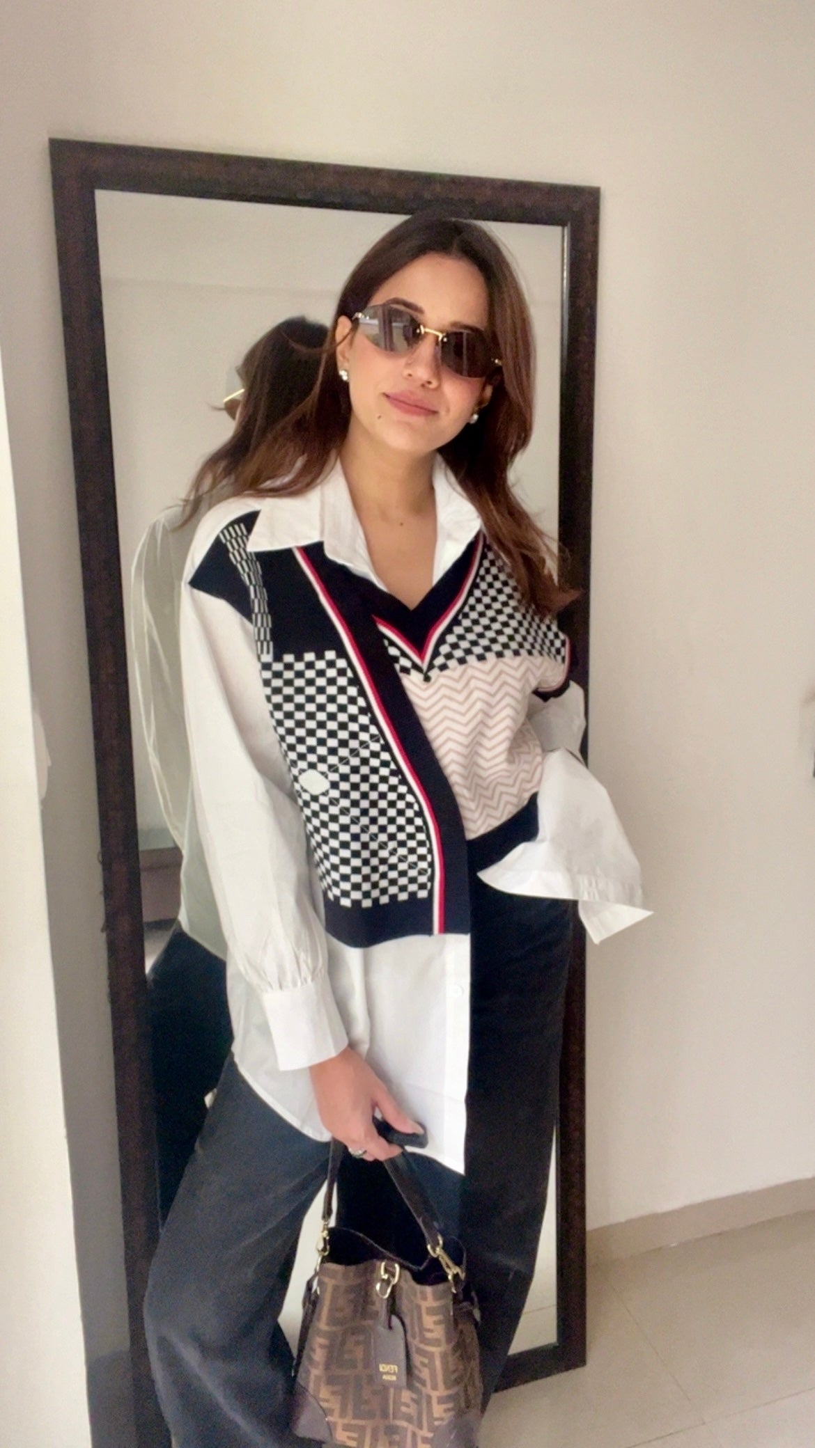 Knit Vest Poplin Fall Shirt