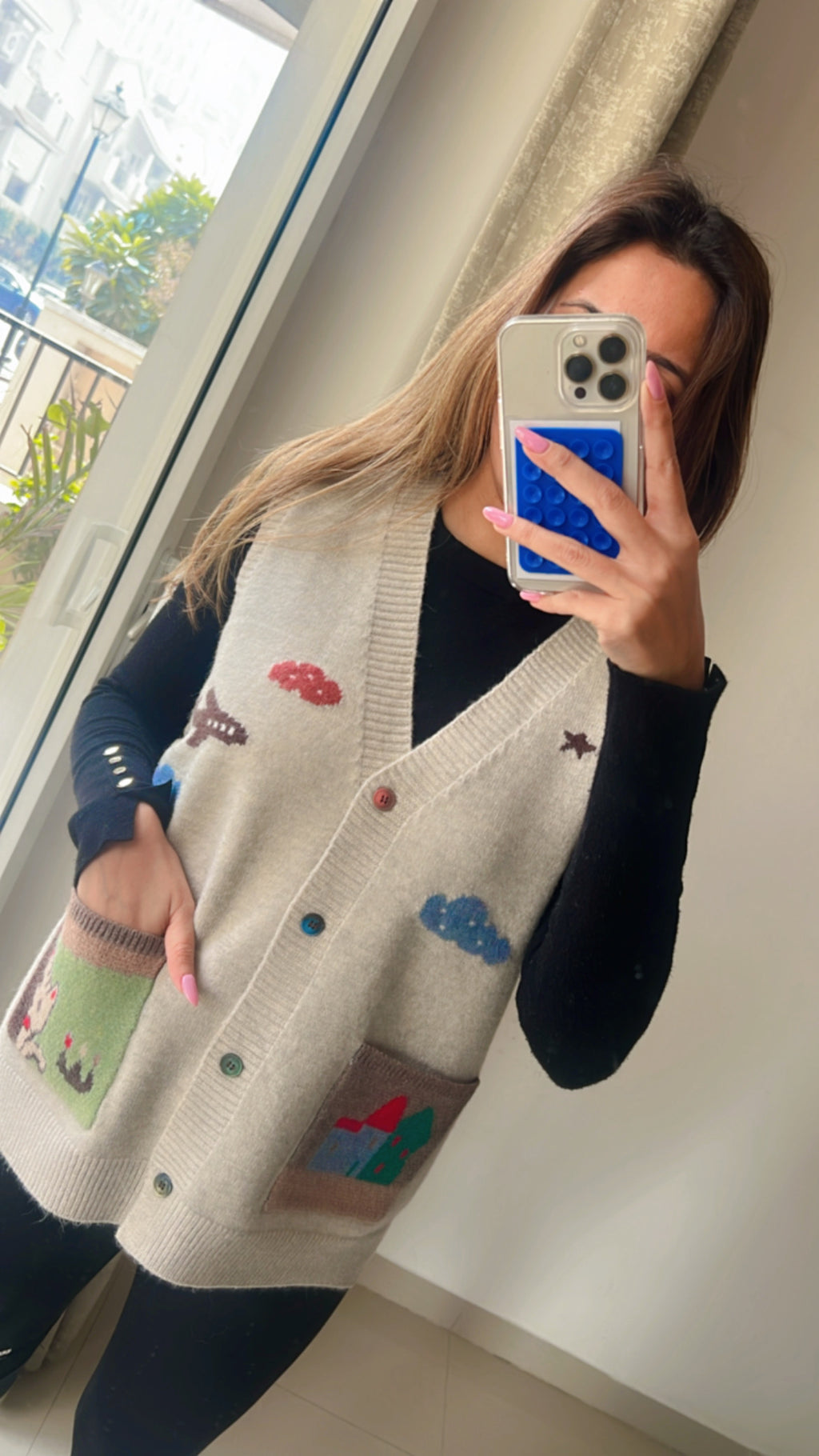 Knit Cut Sleeves Fall Vest
