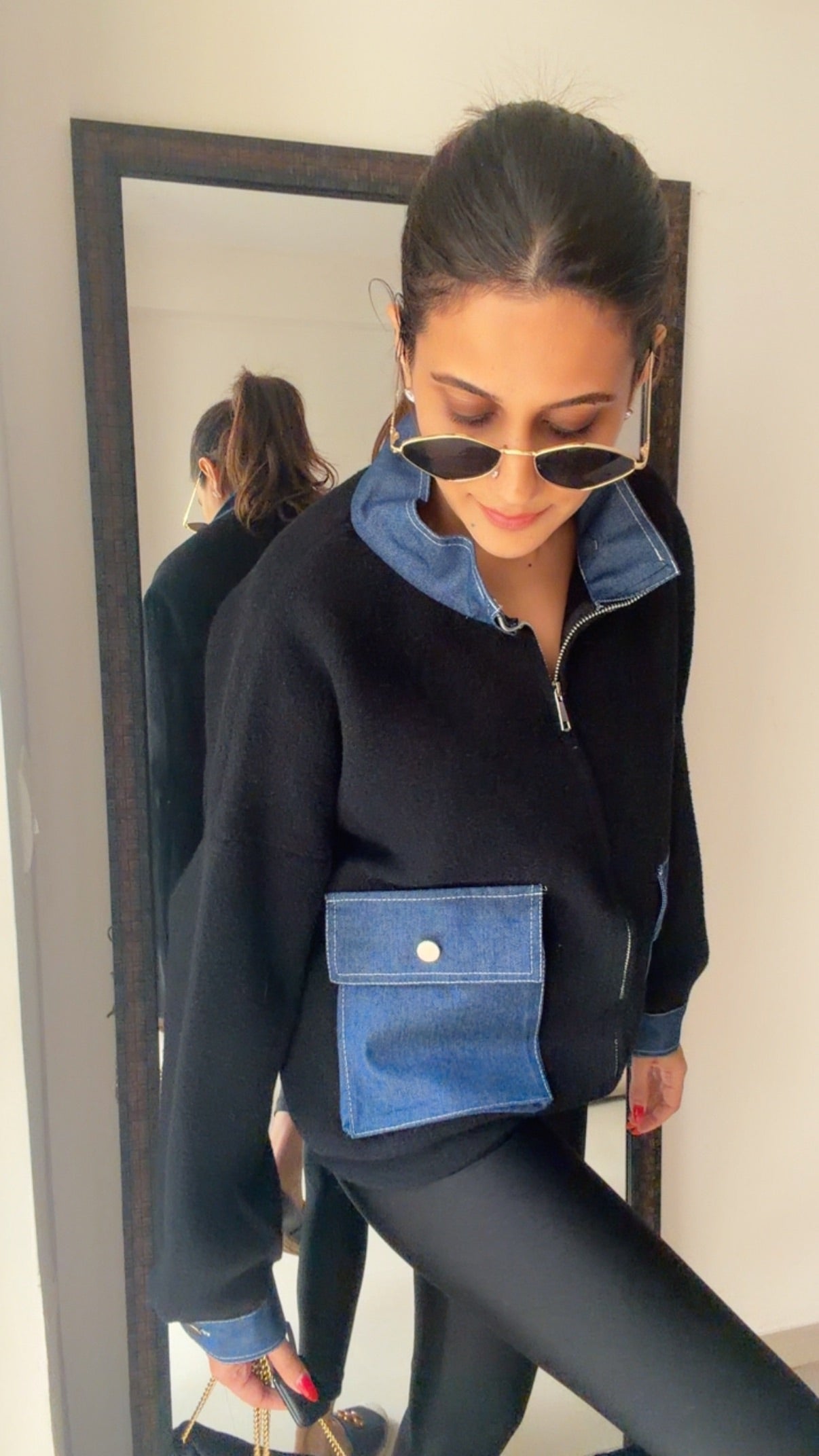 Denim Detailed Fall Jacket