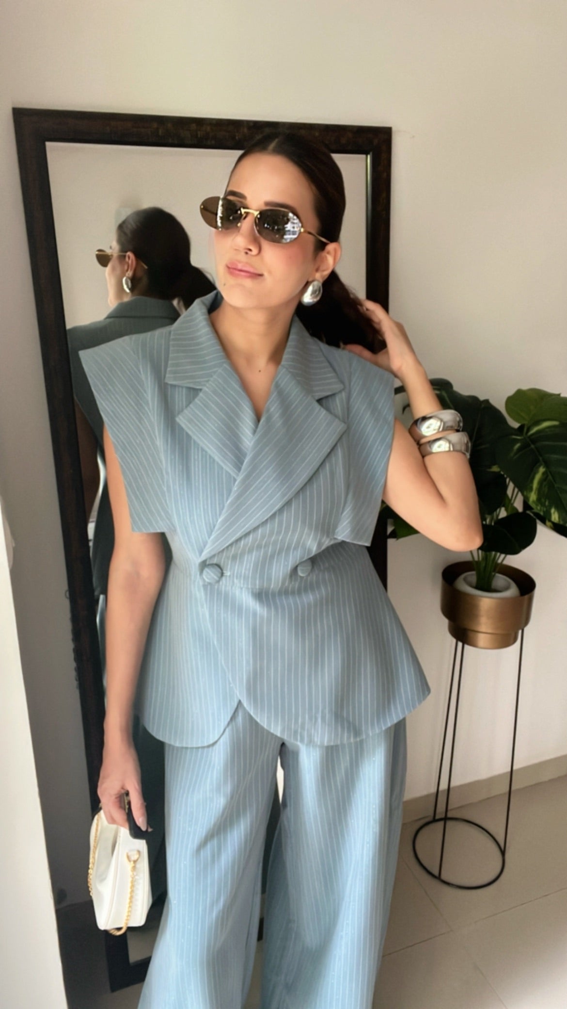 Double Breasted Pinstripe Co-ord
