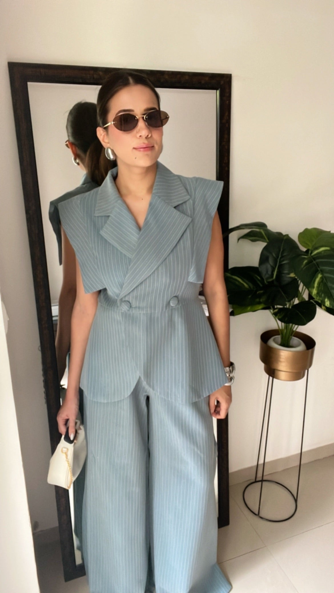 Double Breasted Pinstripe Co-ord