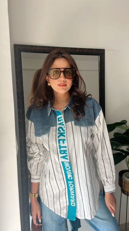 Denim Playful Poplin Shirt