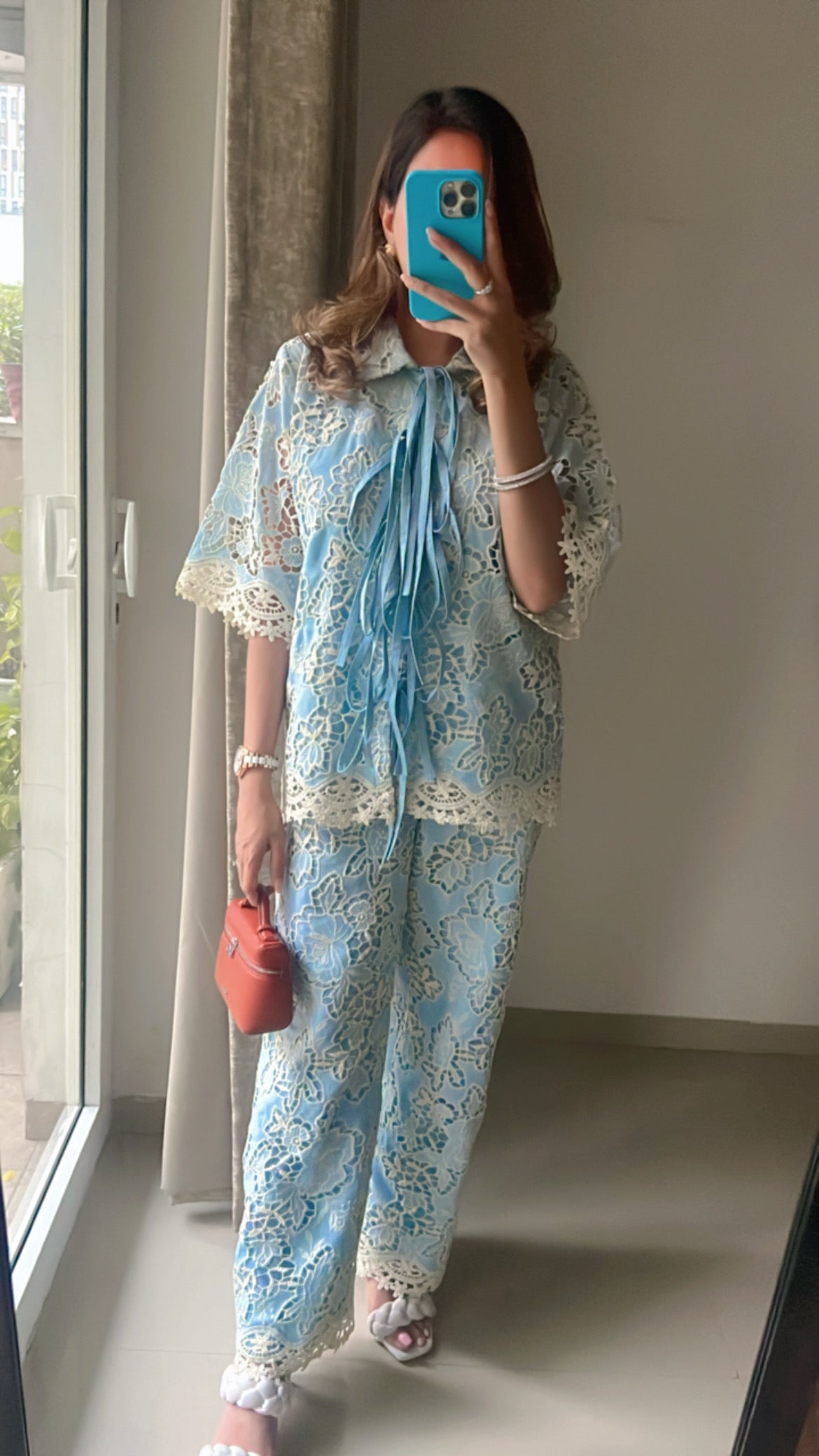 Lace Tie knot Co-ord Set