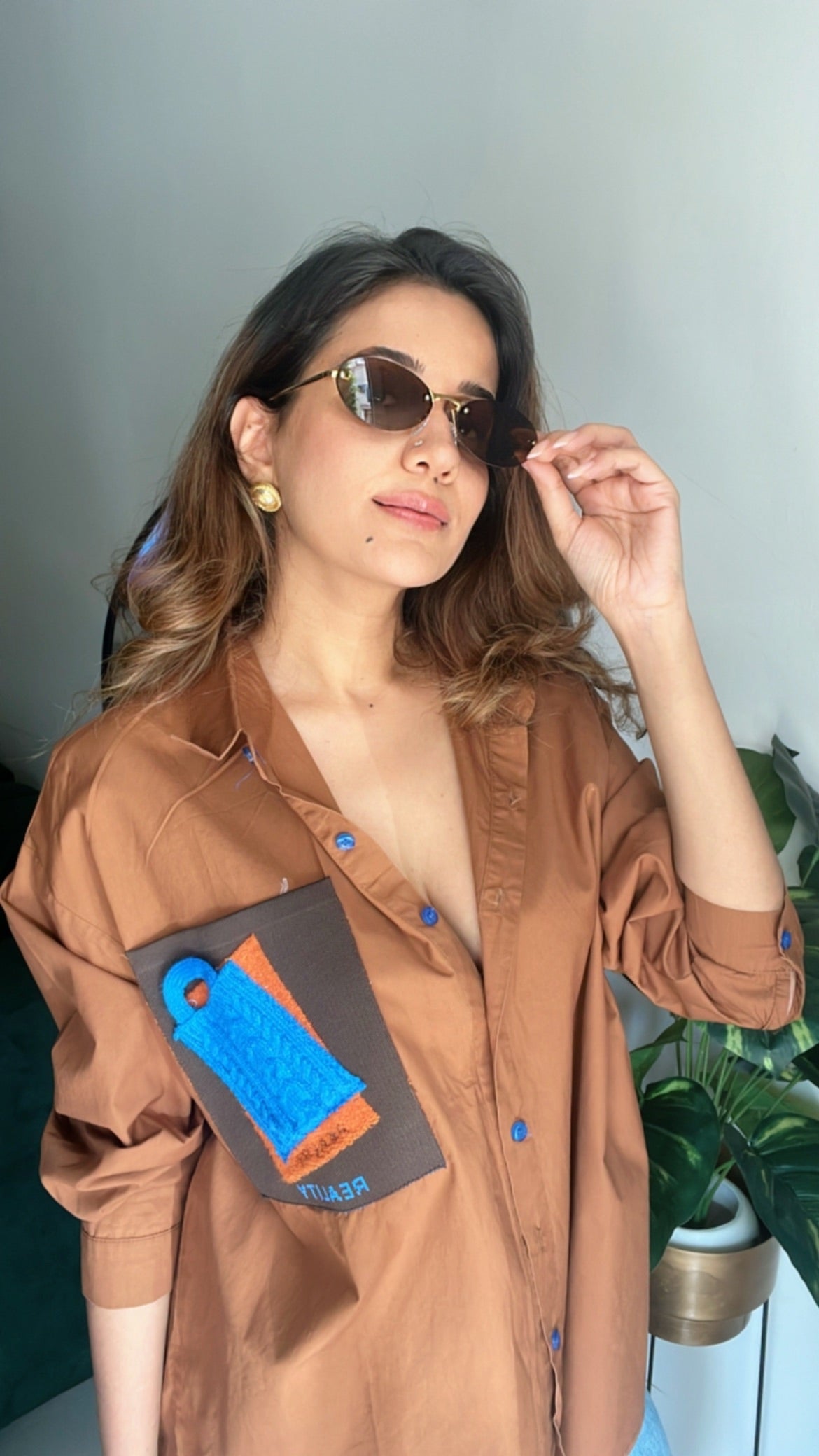 Knit Pocket Poplin Shirt