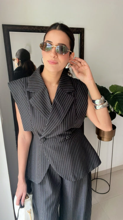 Double Breasted Pinstripe Co-ord