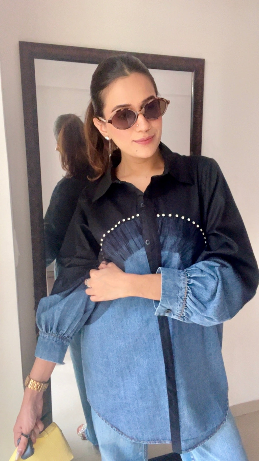 Studded Poplin Shirt