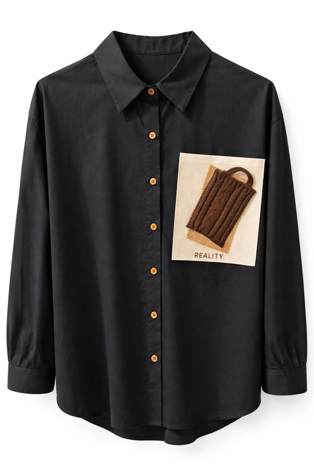 Knit Pocket Poplin Shirt