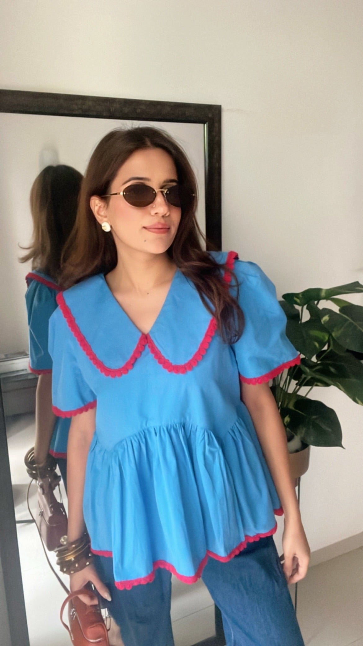 Peterpan Wide Peplum Top