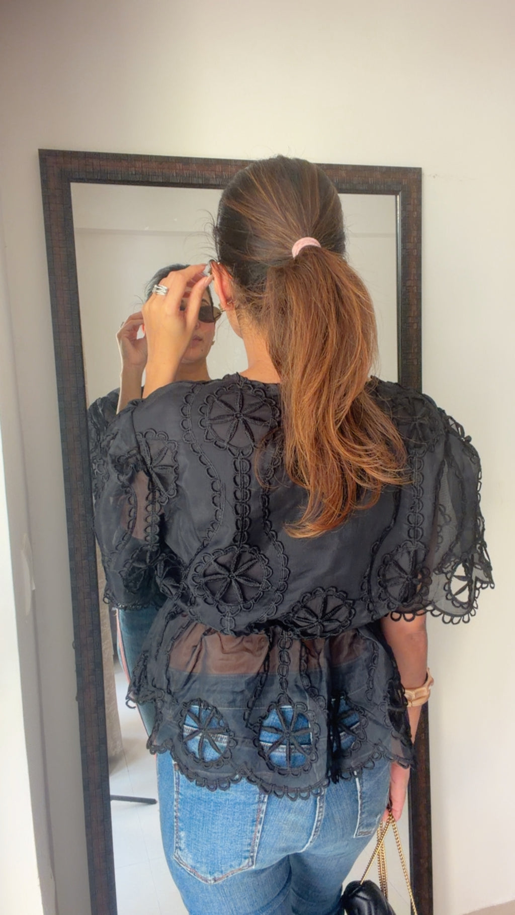 Cutwork Peplum Classic Top